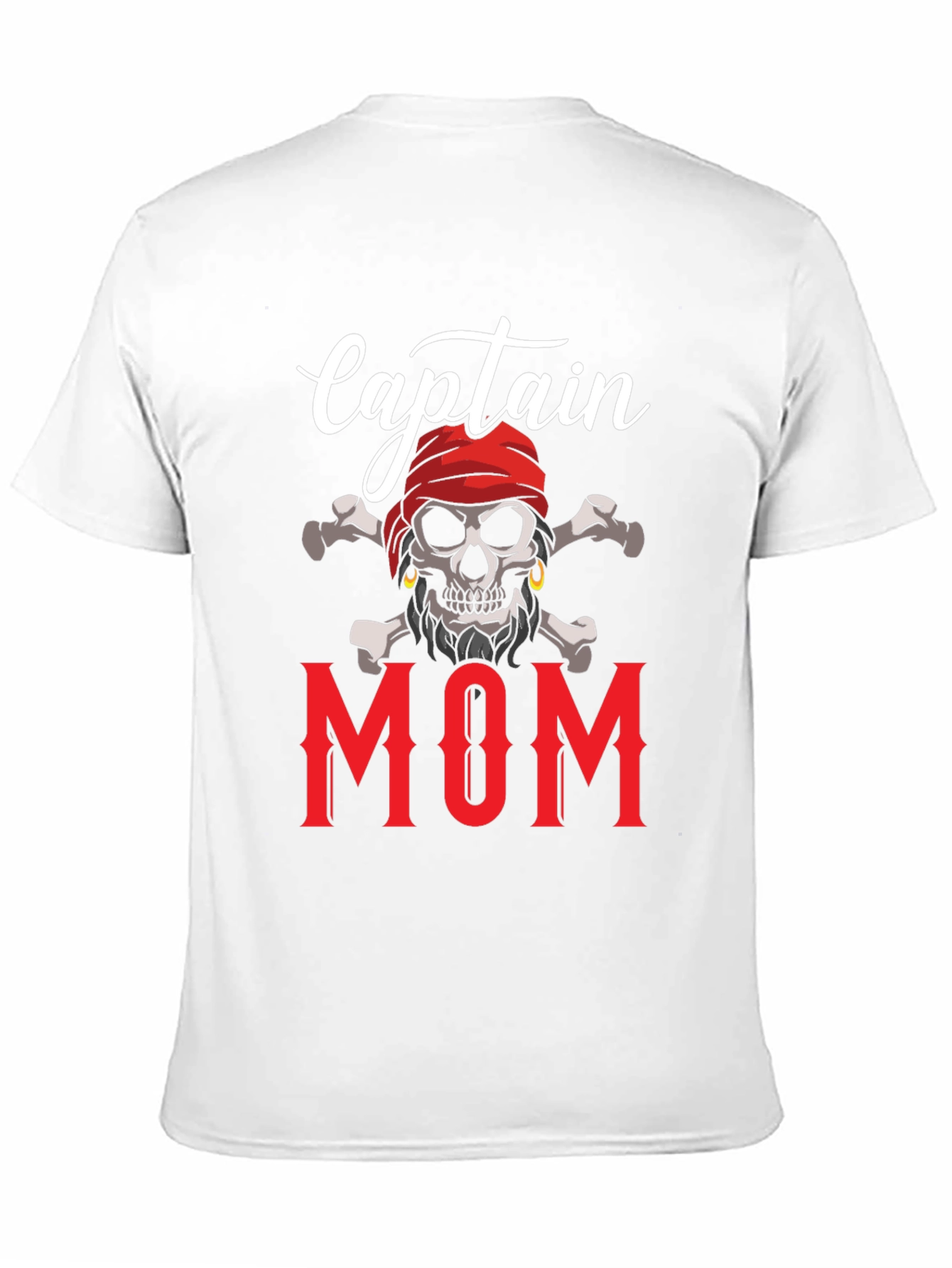 Captain Mom T-Shirt - Pirate Skull Graphic Tee - 11