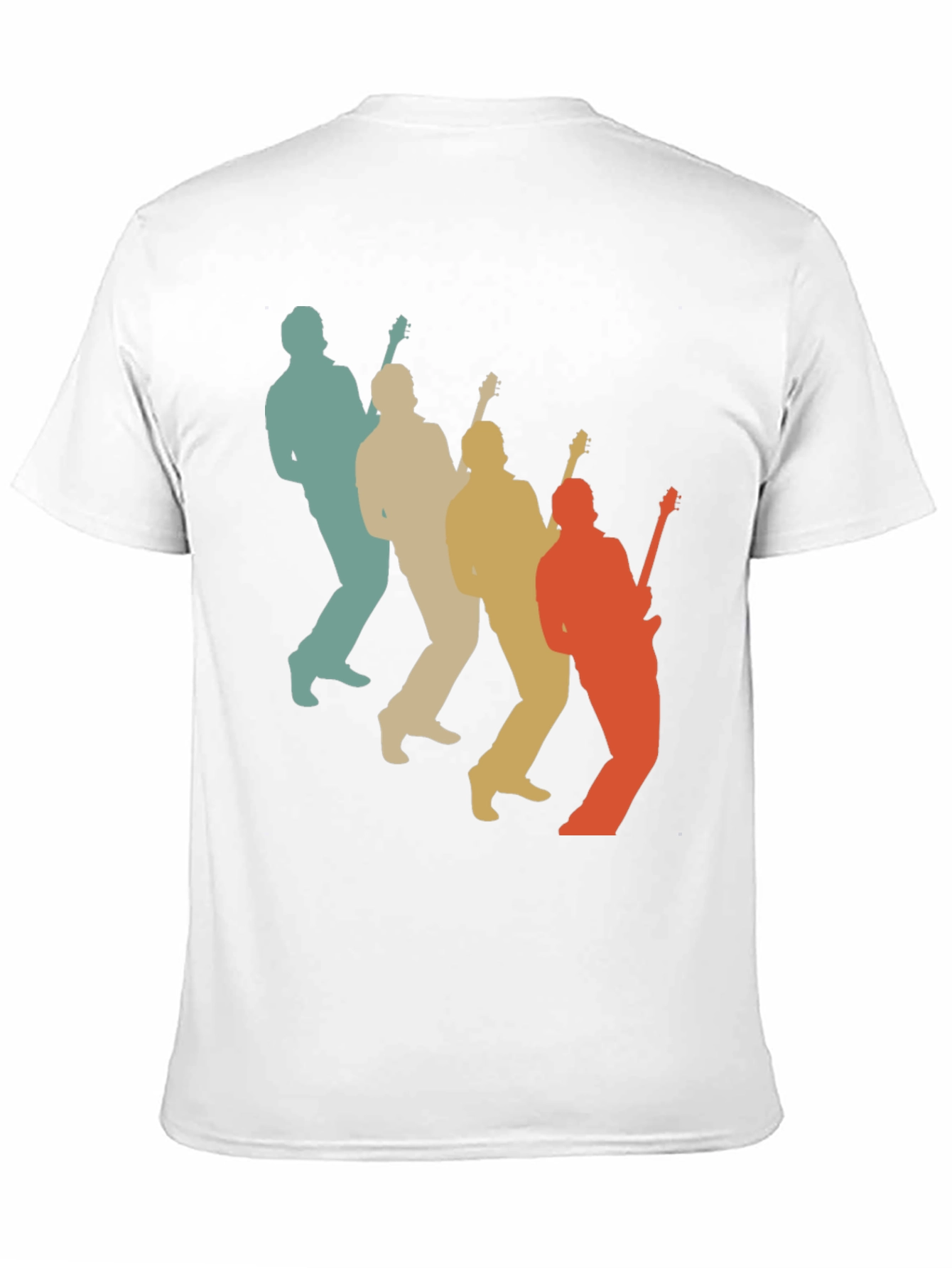 Black Retro Guitar Player T-Shirt - Music Lover Tee view 11