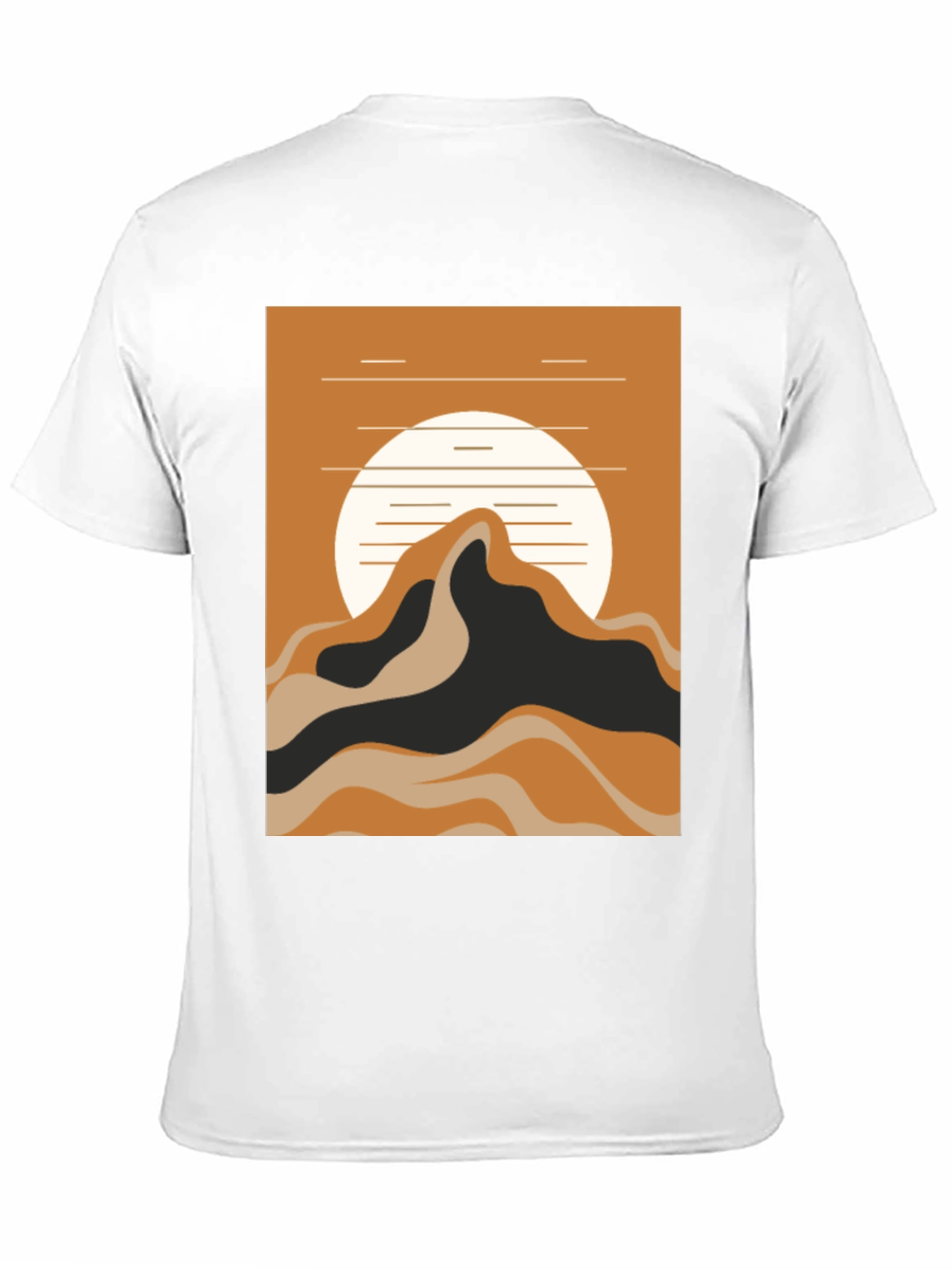 Black Mountain Sunset Graphic Tee - Black Cotton Blend view 11