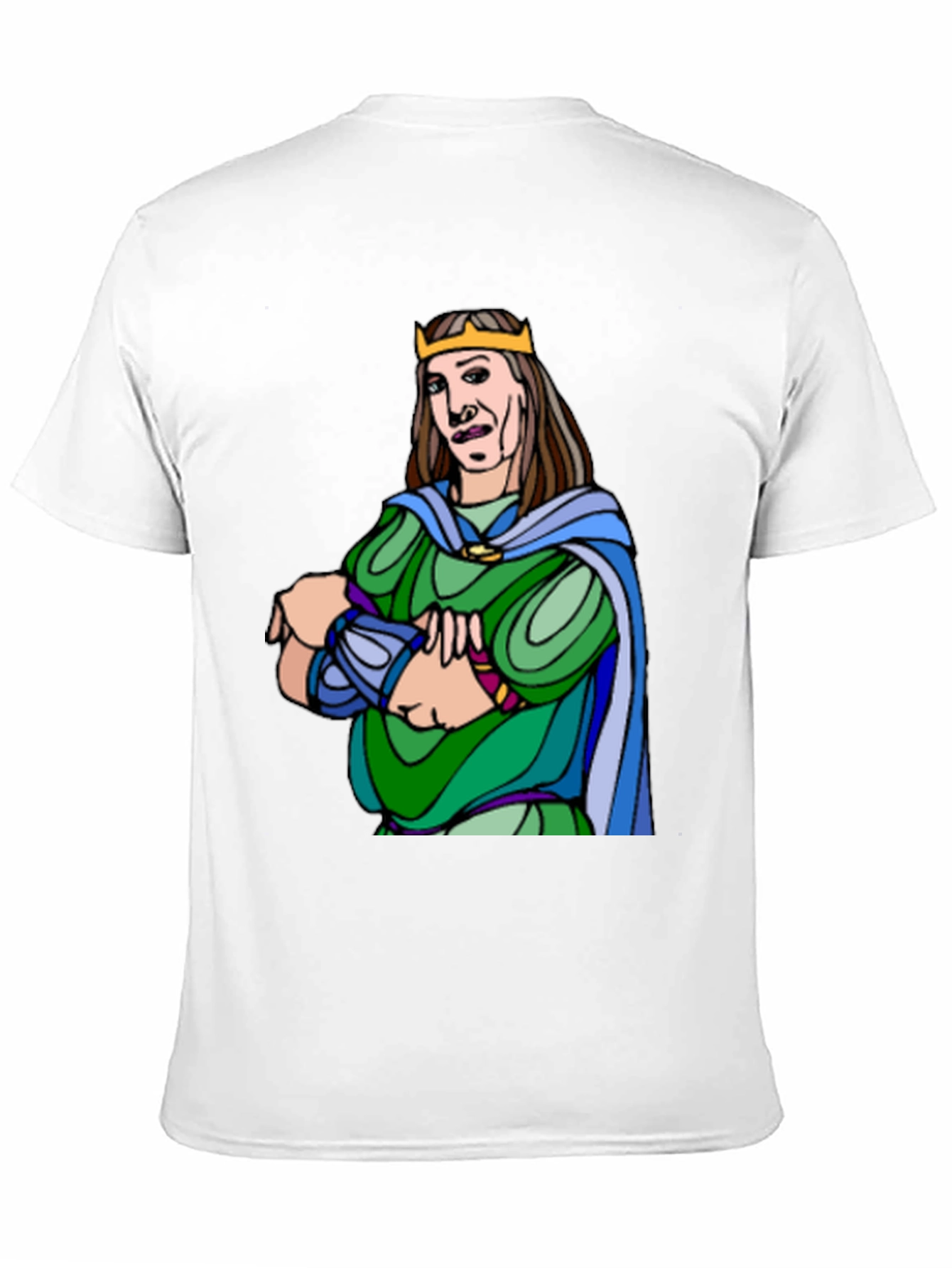 Black King Cartoon Graphic Black T-Shirt view 11