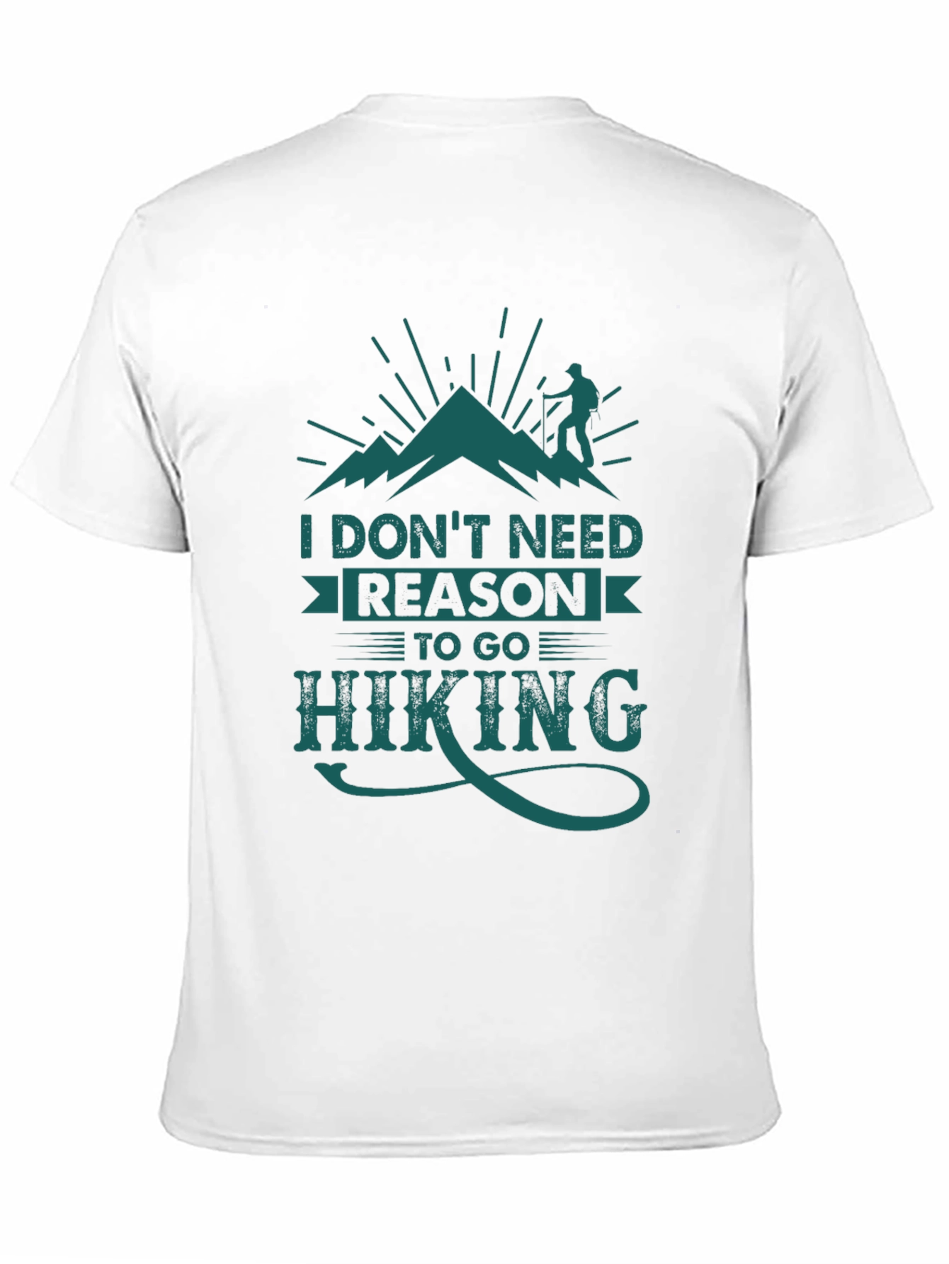 Black Hiking Graphic Tee: I Don't Need Reason To Go Hiking view 11