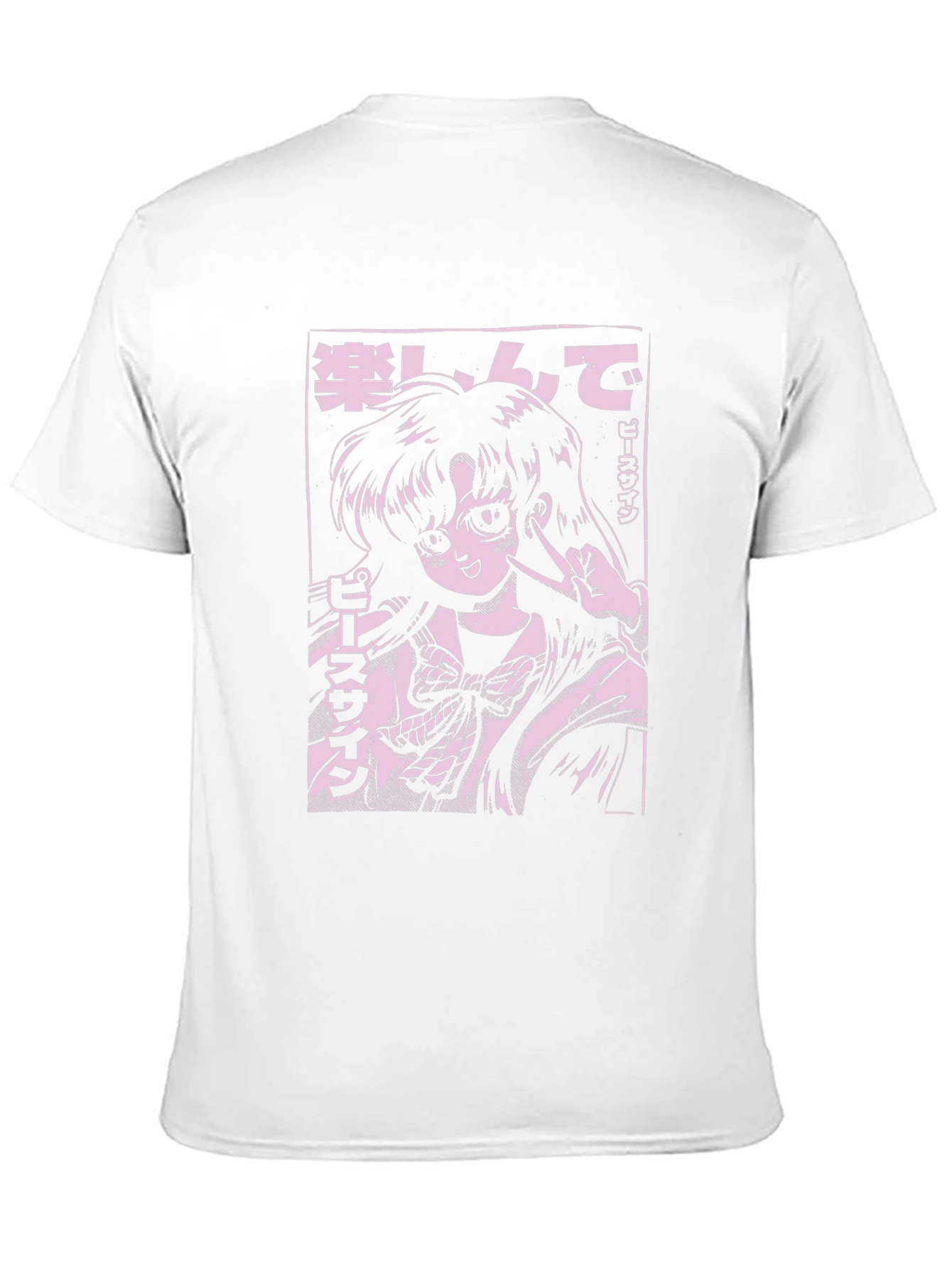 Black Anime Girl Graphic Tee - Black view 11