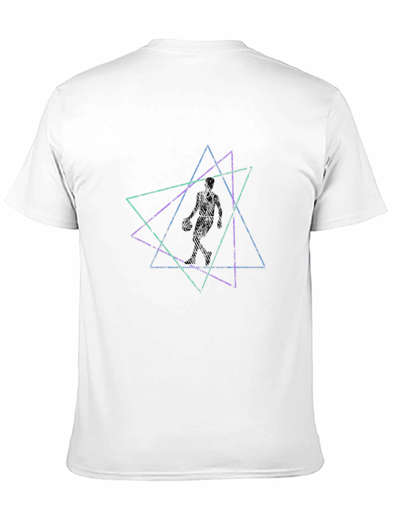 Black Geometric Figure Black T-Shirt view 11