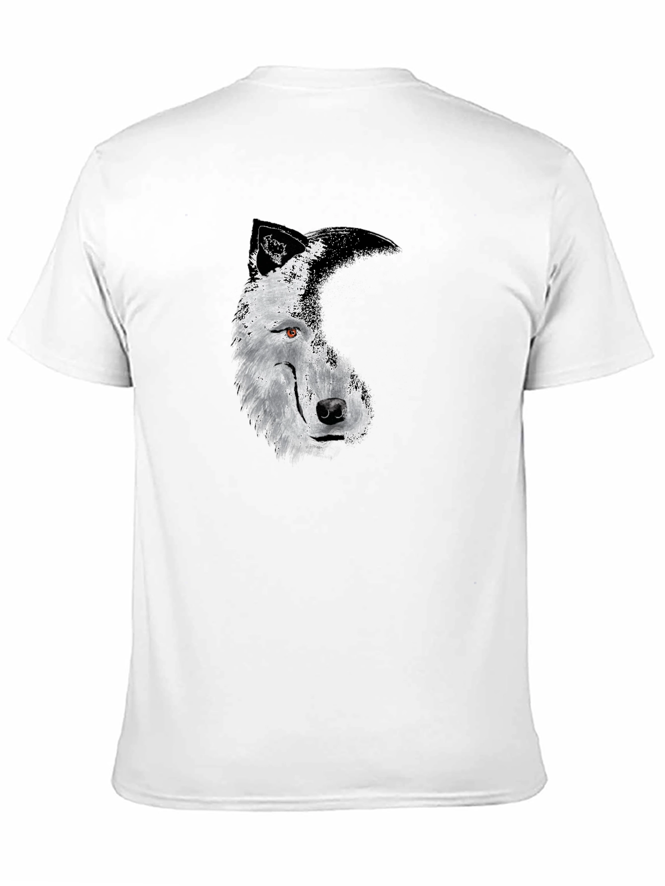 Black Men's Black Wolf Graphic Tee - Stylish & Unique Design view 11
