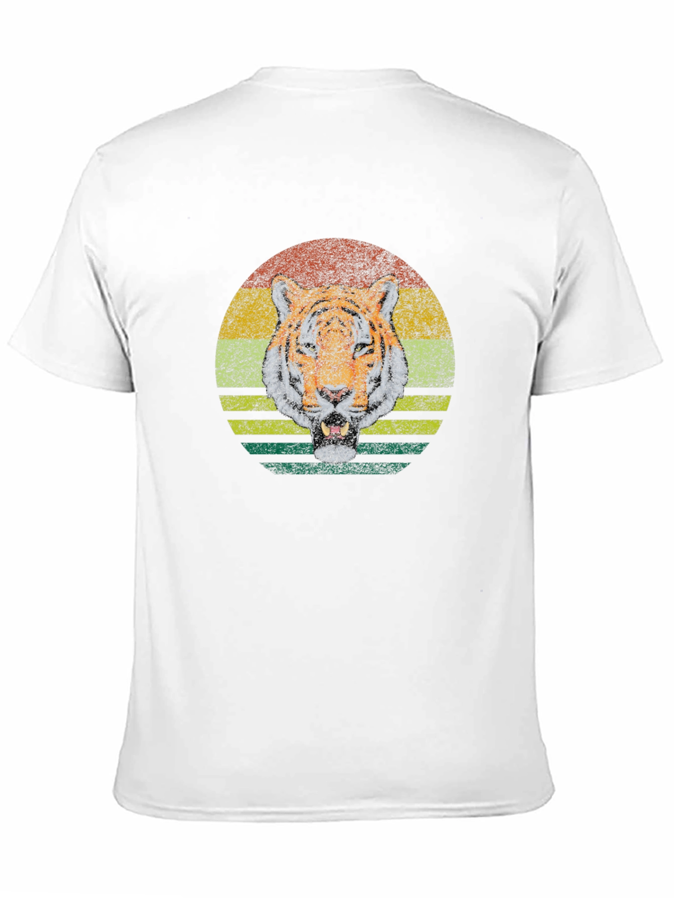 Black Retro Tiger Graphic Tee - Classic Crew Neck view 11