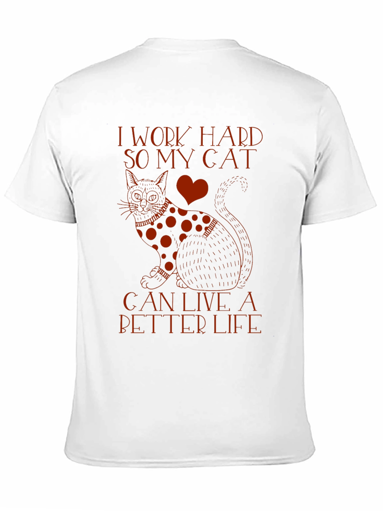 Black I Work Hard So My Cat T-Shirt view 11