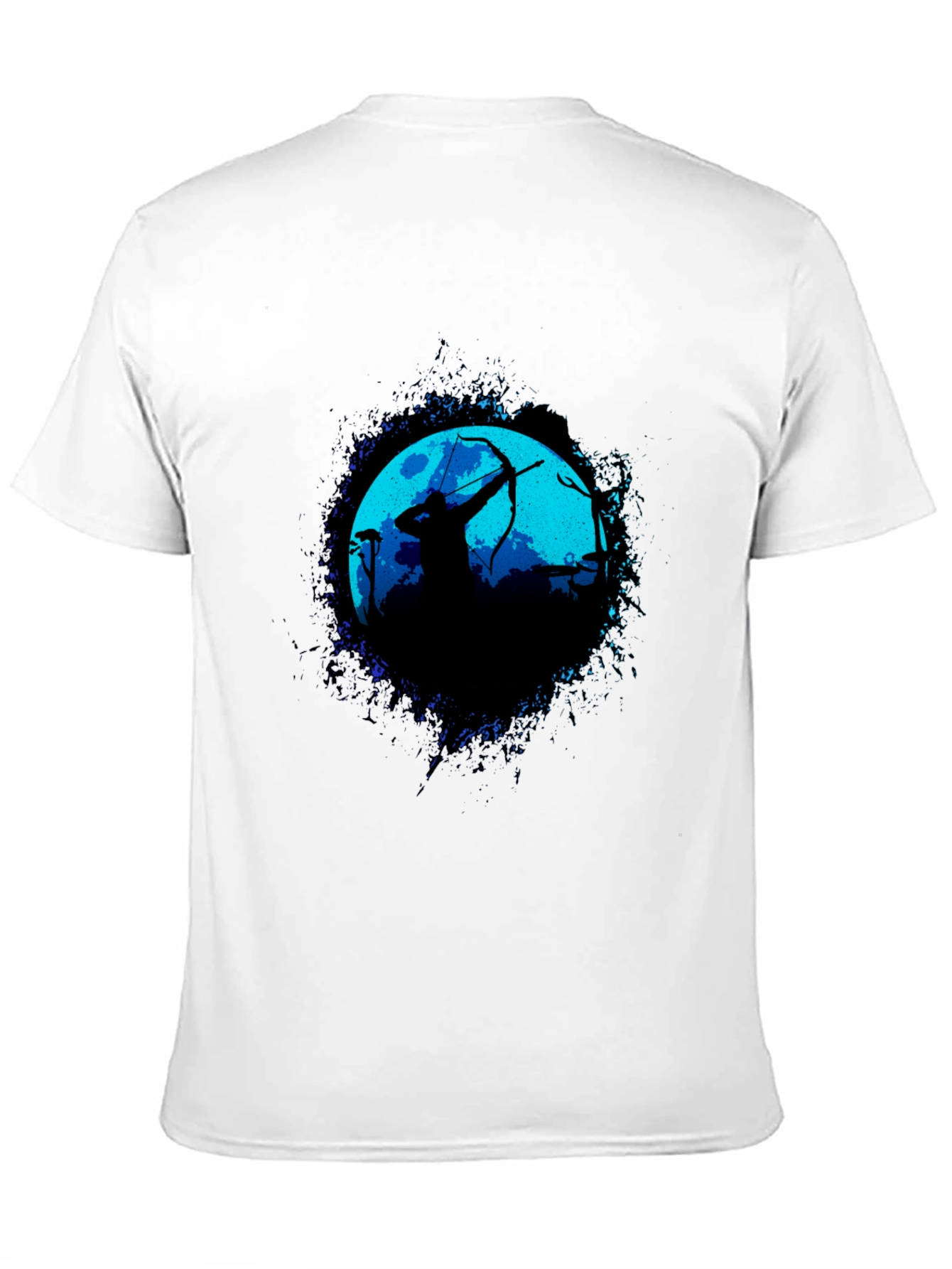 Black Archer Silhouette Graphic Black T-Shirt view 11