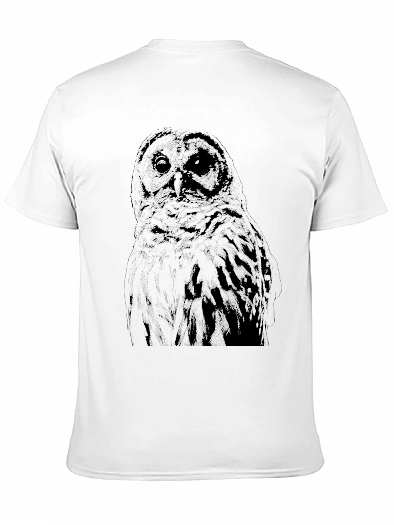 Owl Graphic Print Crew Neck T-Shirt - 11