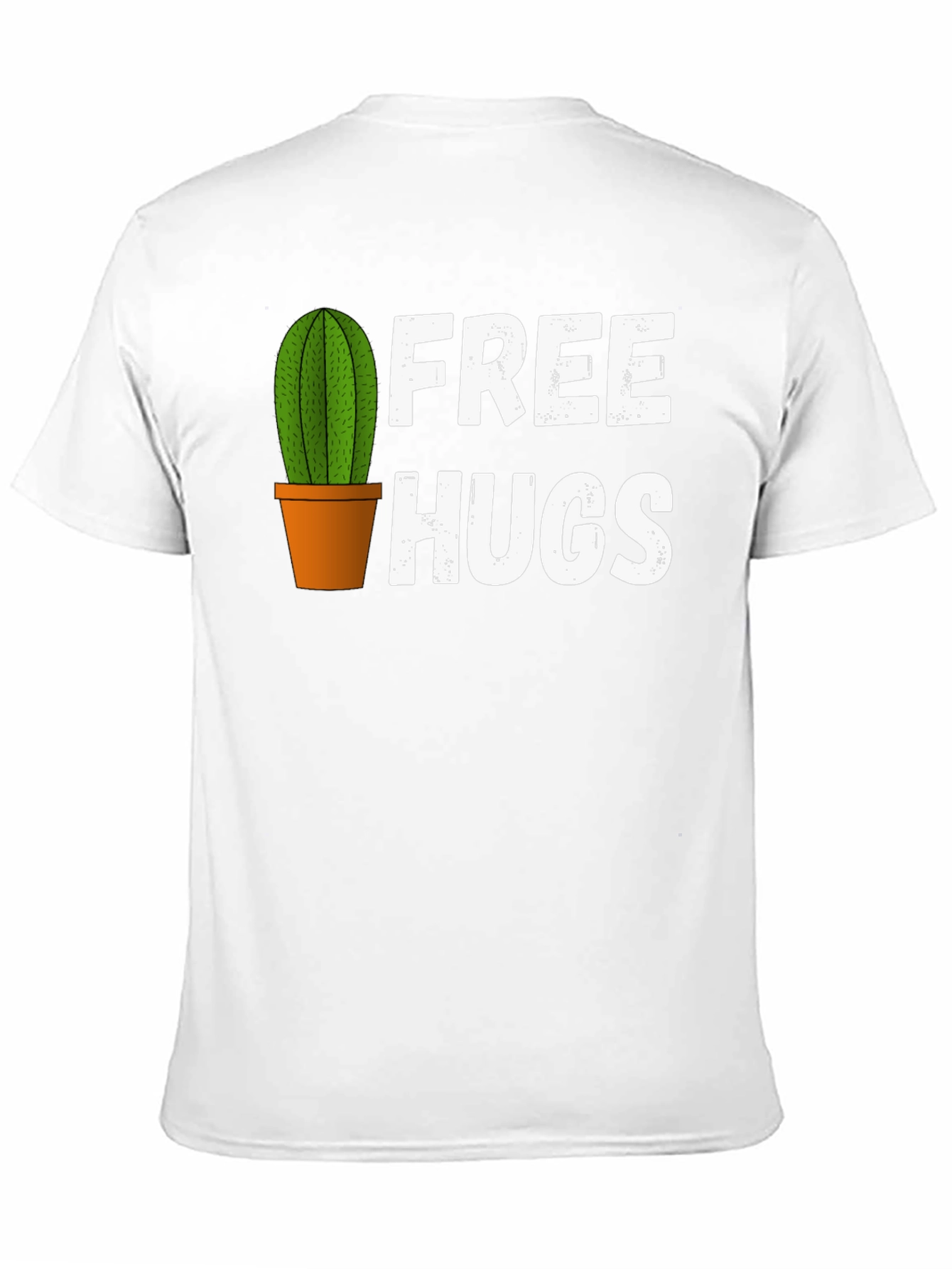 Black Free Hugs Cactus Graphic T-Shirt view 11