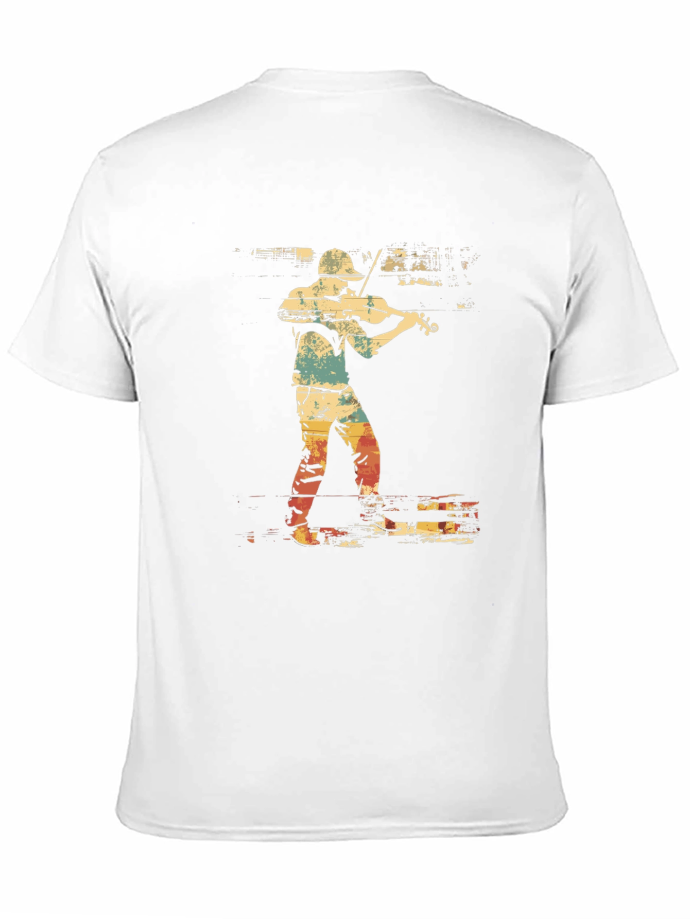 Black Violinist Graphic Tee - Retro Style Music Shirt view 11
