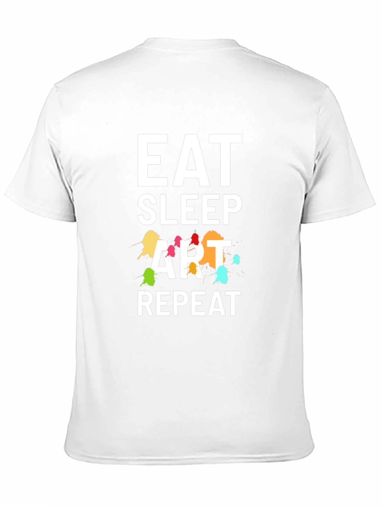 Black Eat Sleep Art Repeat Graphic T-Shirt view 11