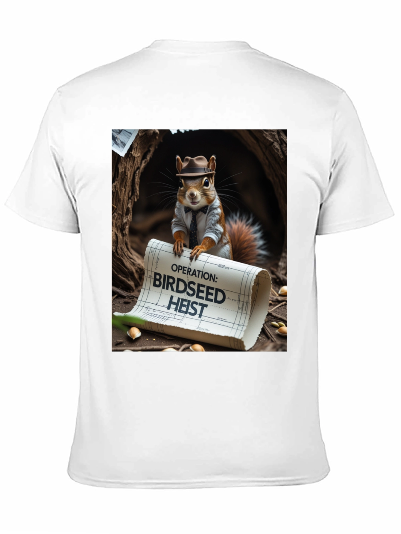 Black Birdseed Heist Squirrel Tee view 11