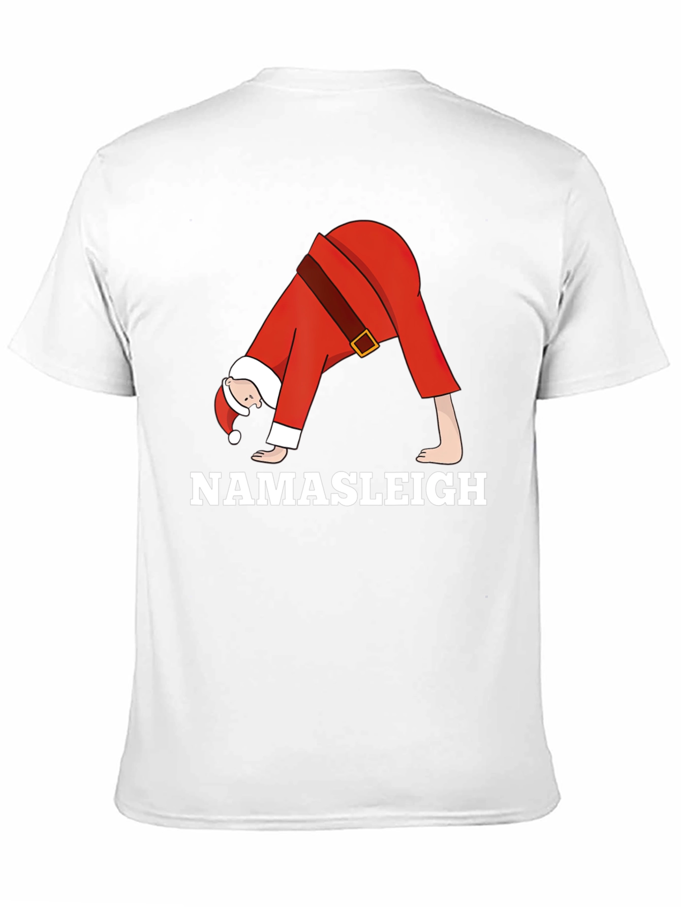 Black Namasleigh Santa Yoga Black T-Shirt view 11