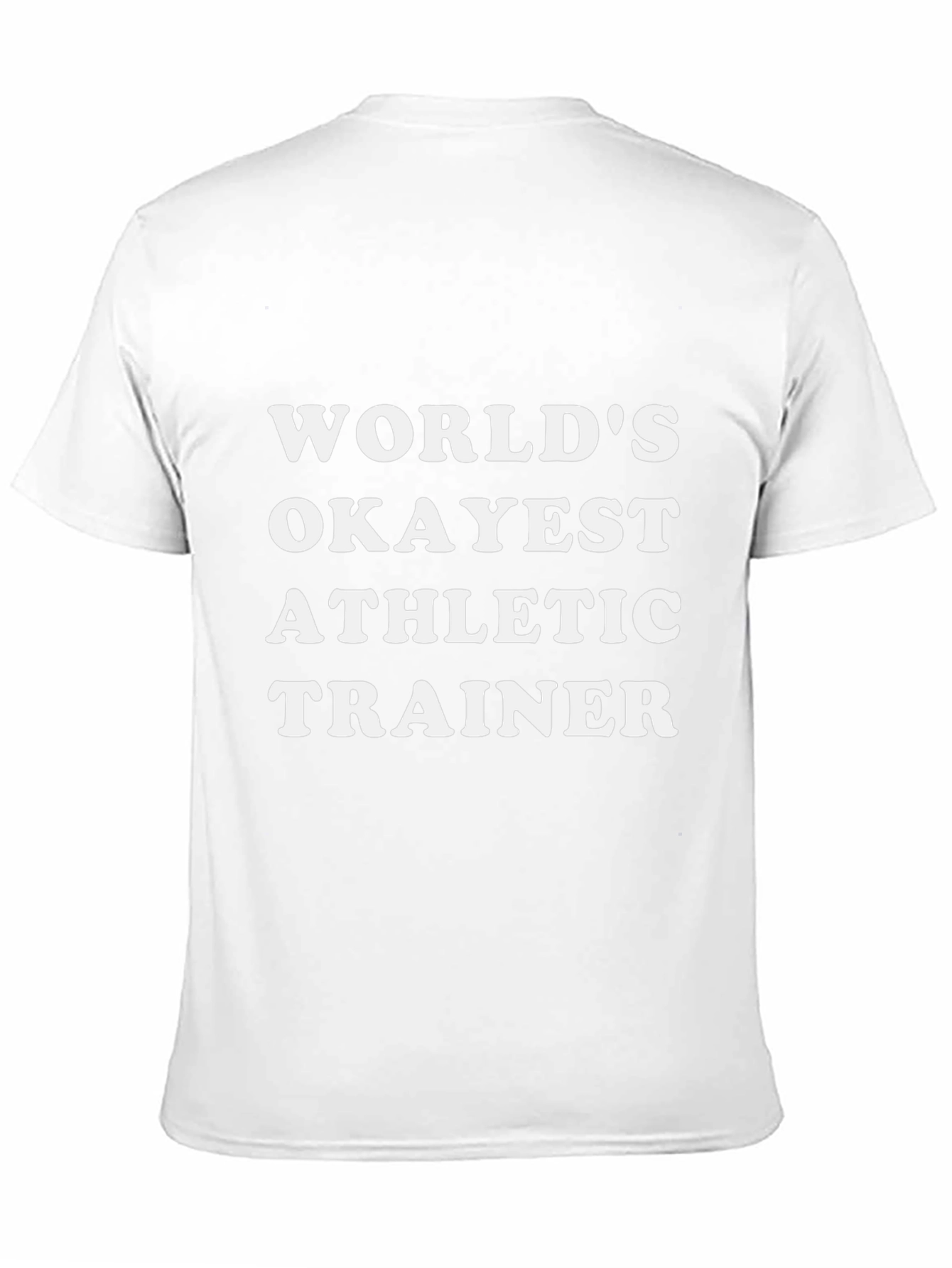Black World's Okayest Athletic Trainer Black T-Shirt view 11