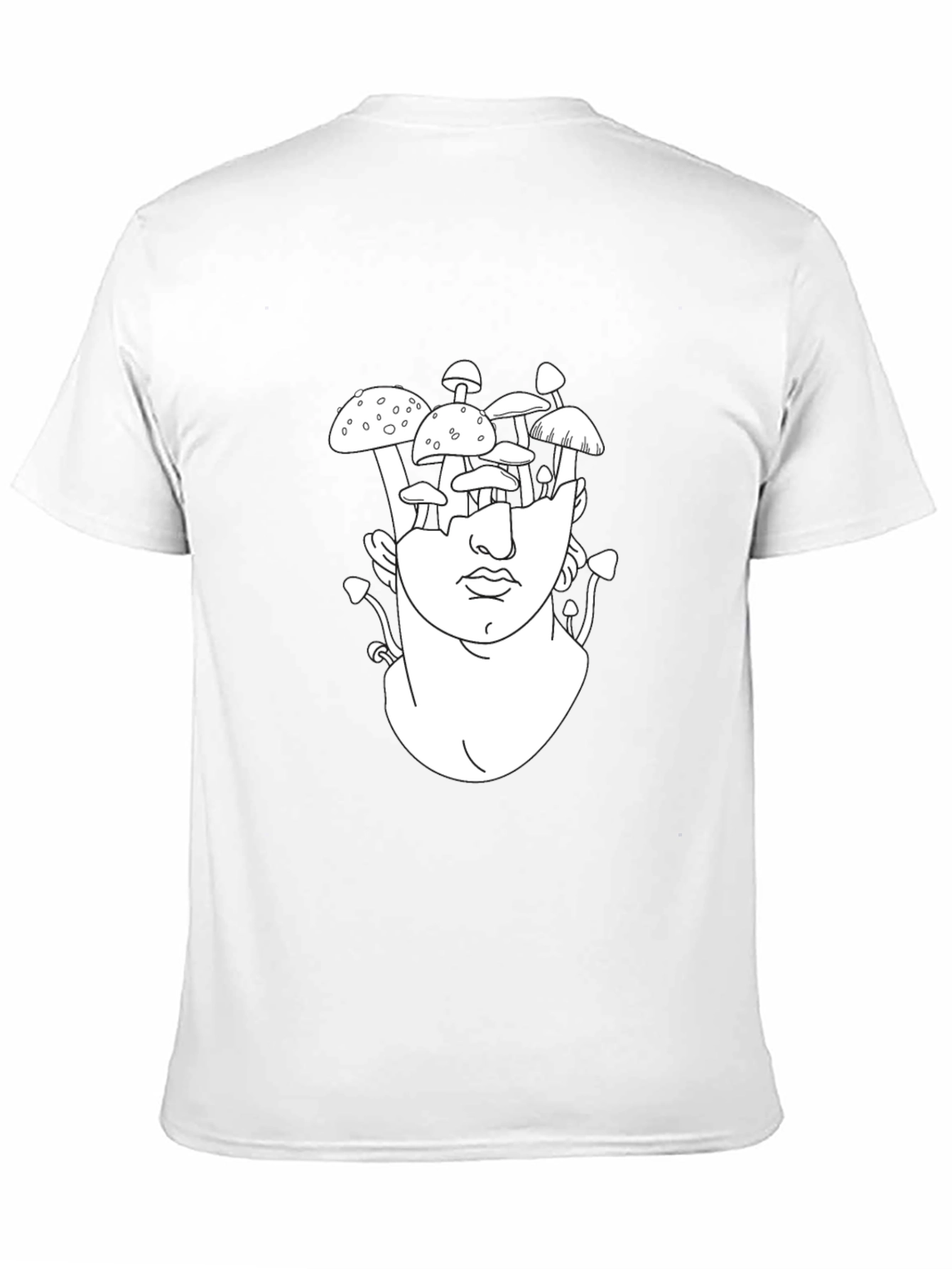 Black Mushroom Mind Graphic Tee - Unique Art T-Shirt view 11