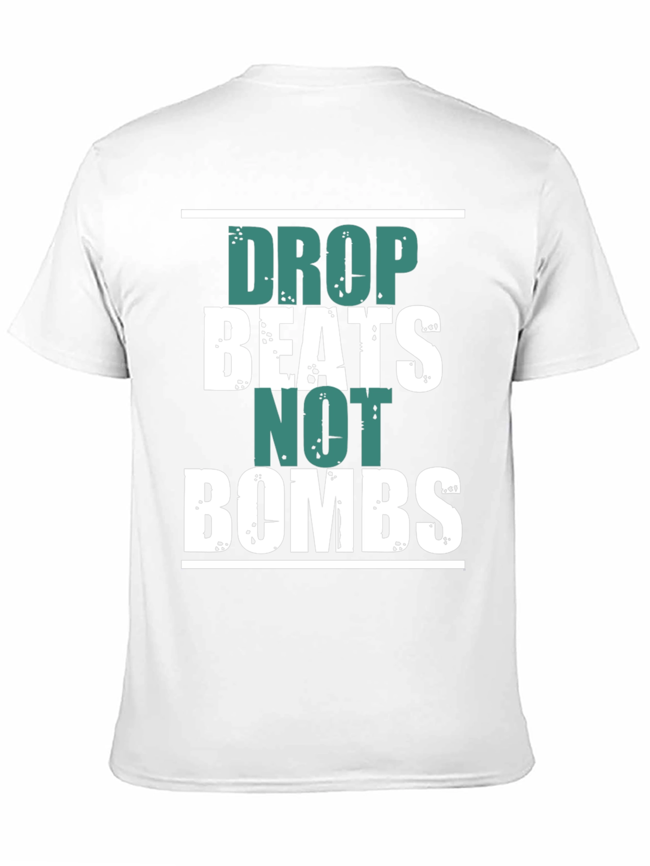 Black Drop Beats Not Bombs Graphic Tee view 11