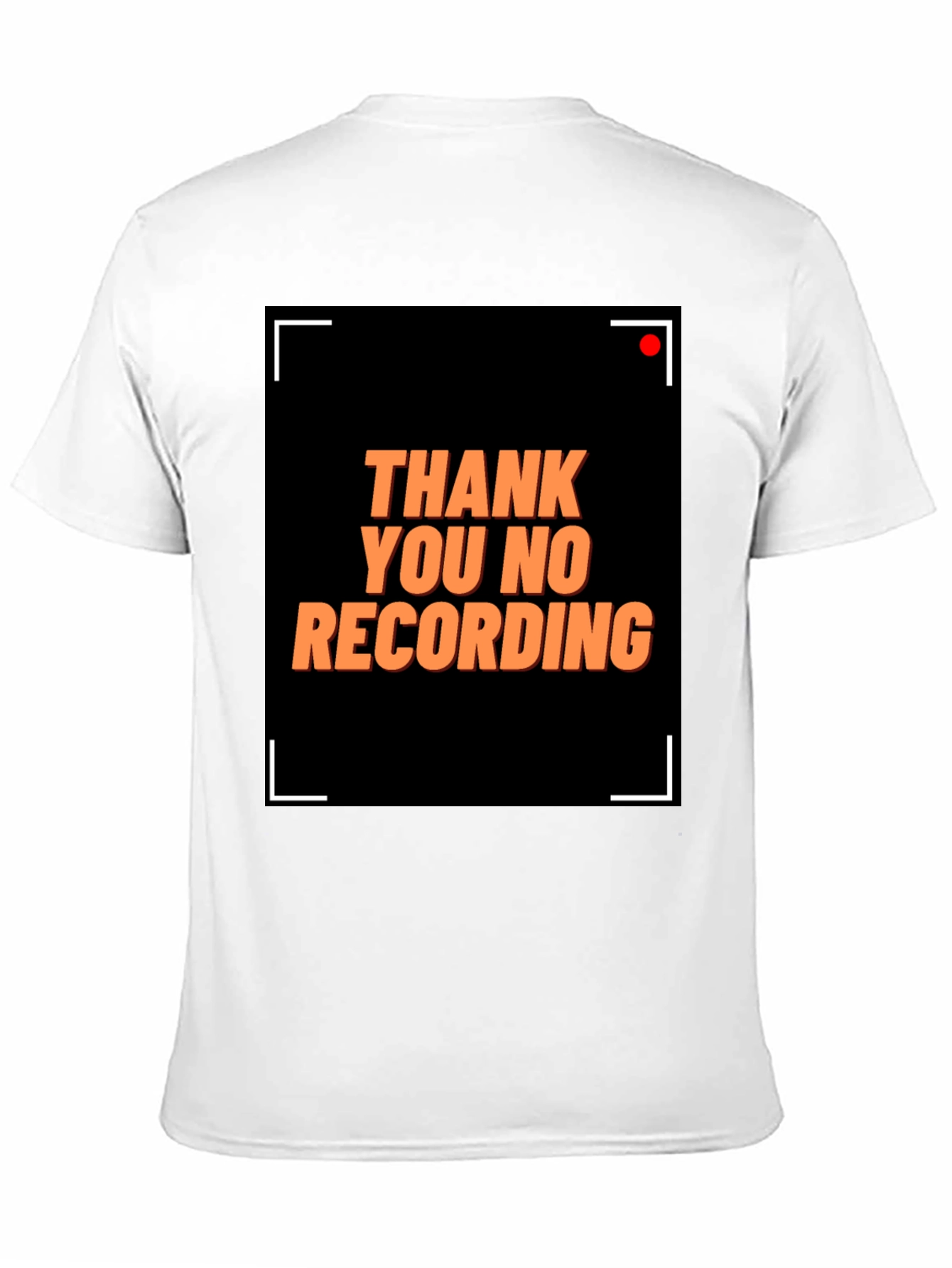 Black Thank You No Recording Graphic Tee view 11