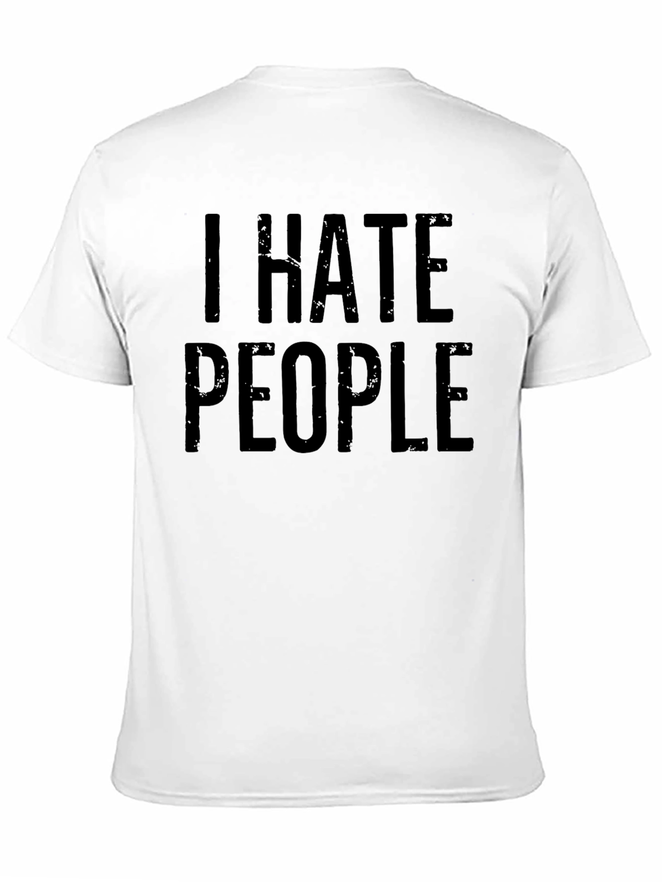 Black I Hate People Graphic Tee - Unisex Adult T-Shirt view 11