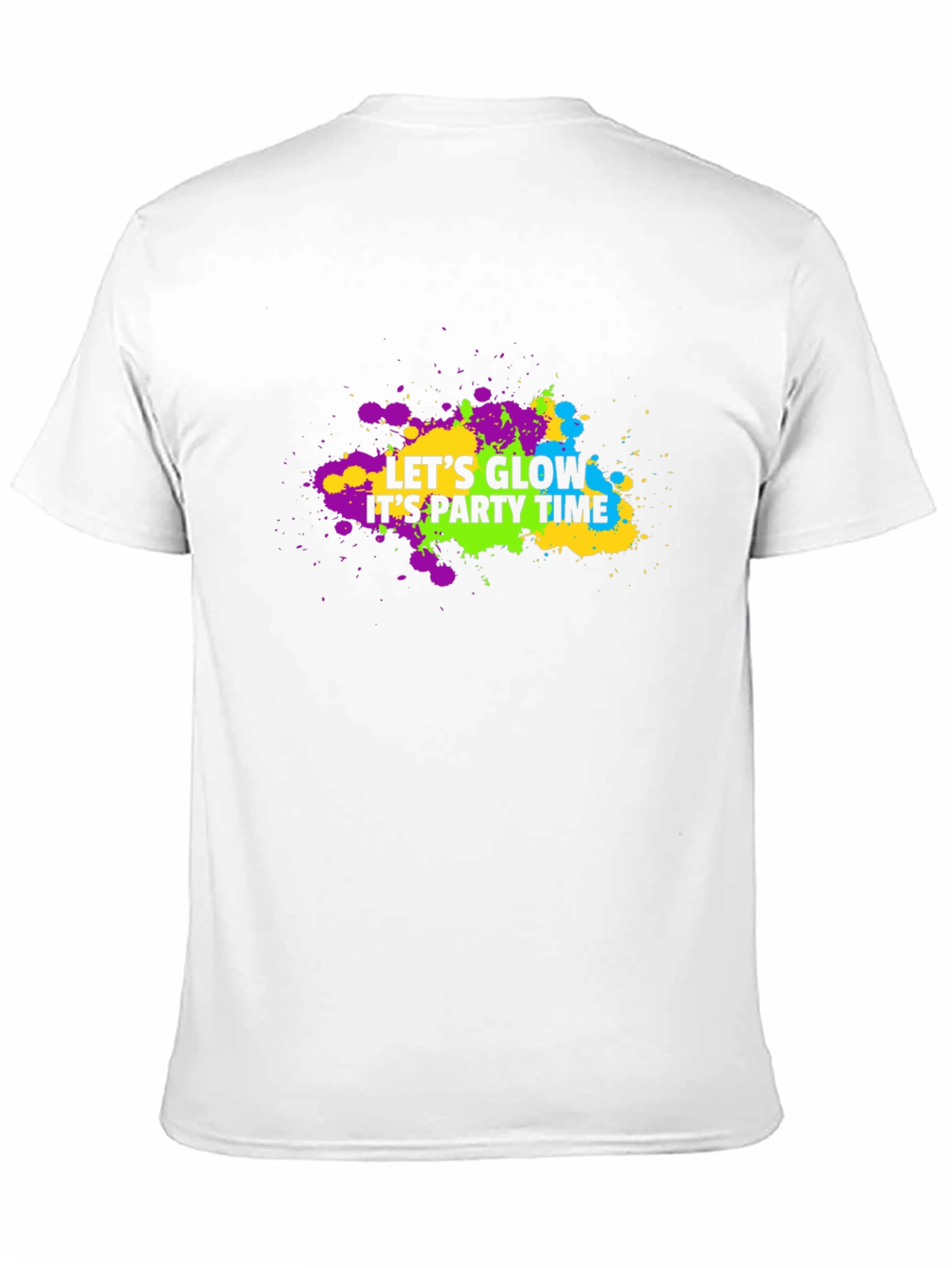 Let's Glow Party Time Black T-Shirt - 11