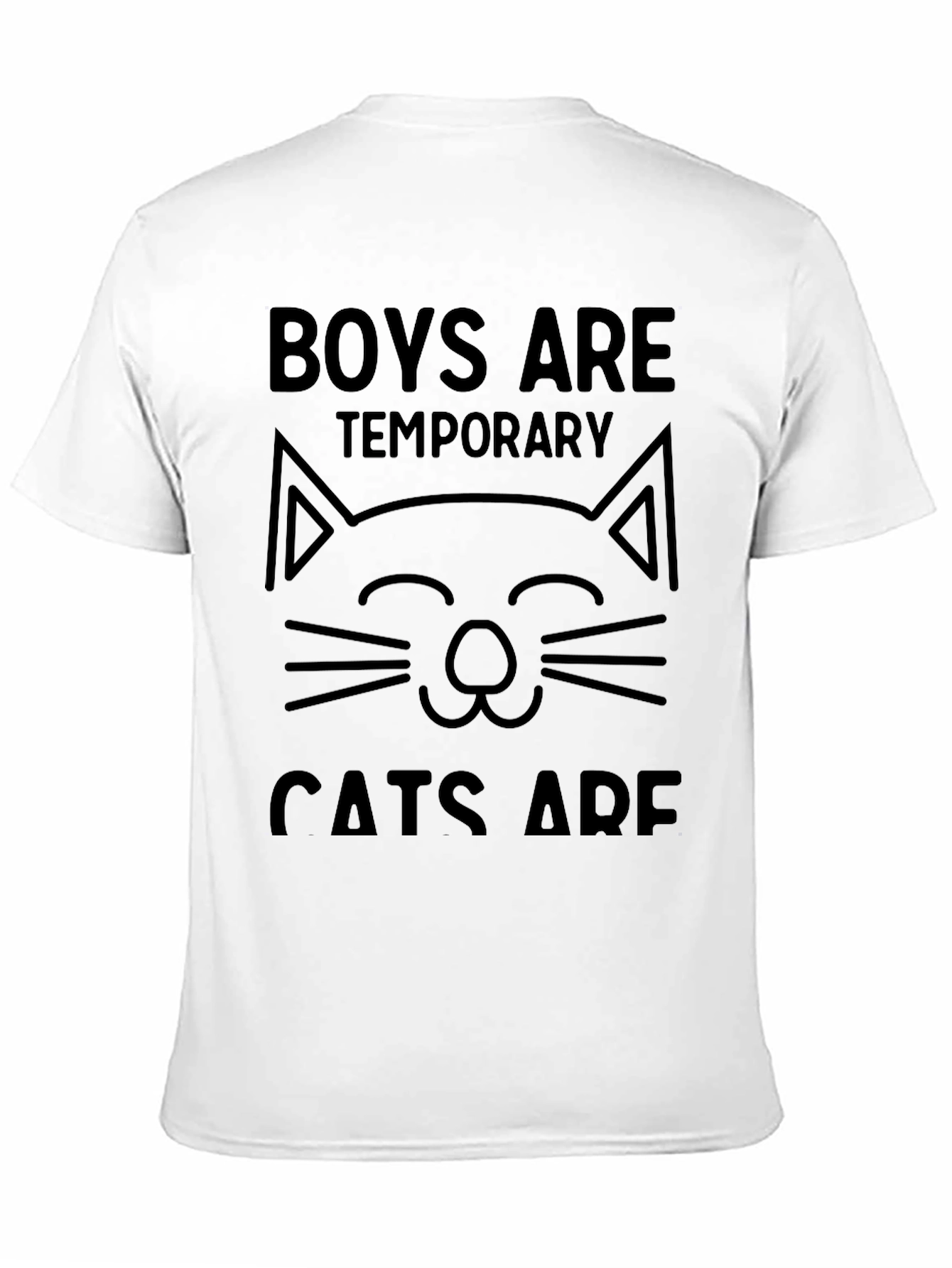 Black Boys Temporary Cats Forever T-Shirt Funny Cat Lover Tee view 11