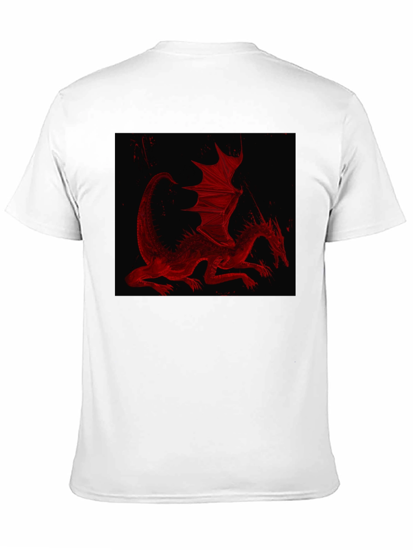 Black Red Dragon Graphic T-Shirt - Black view 11