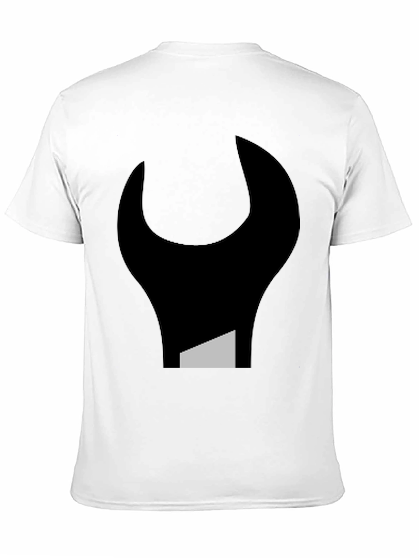 Black Abstract Wrench Graphic Tee - Black Unisex T-Shirt view 11