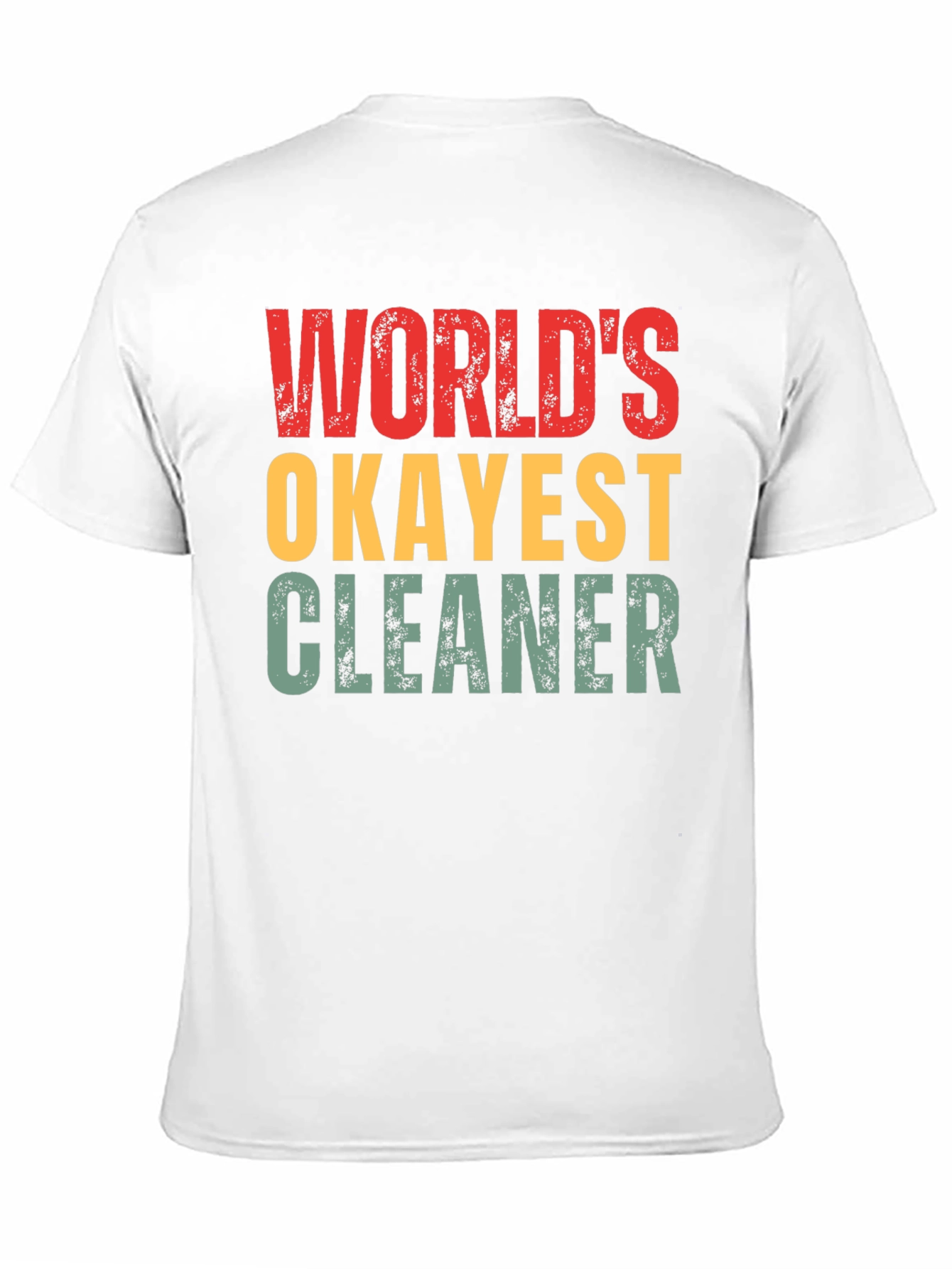 Black World's Okayest Cleaner T-Shirt Funny Gift view 11