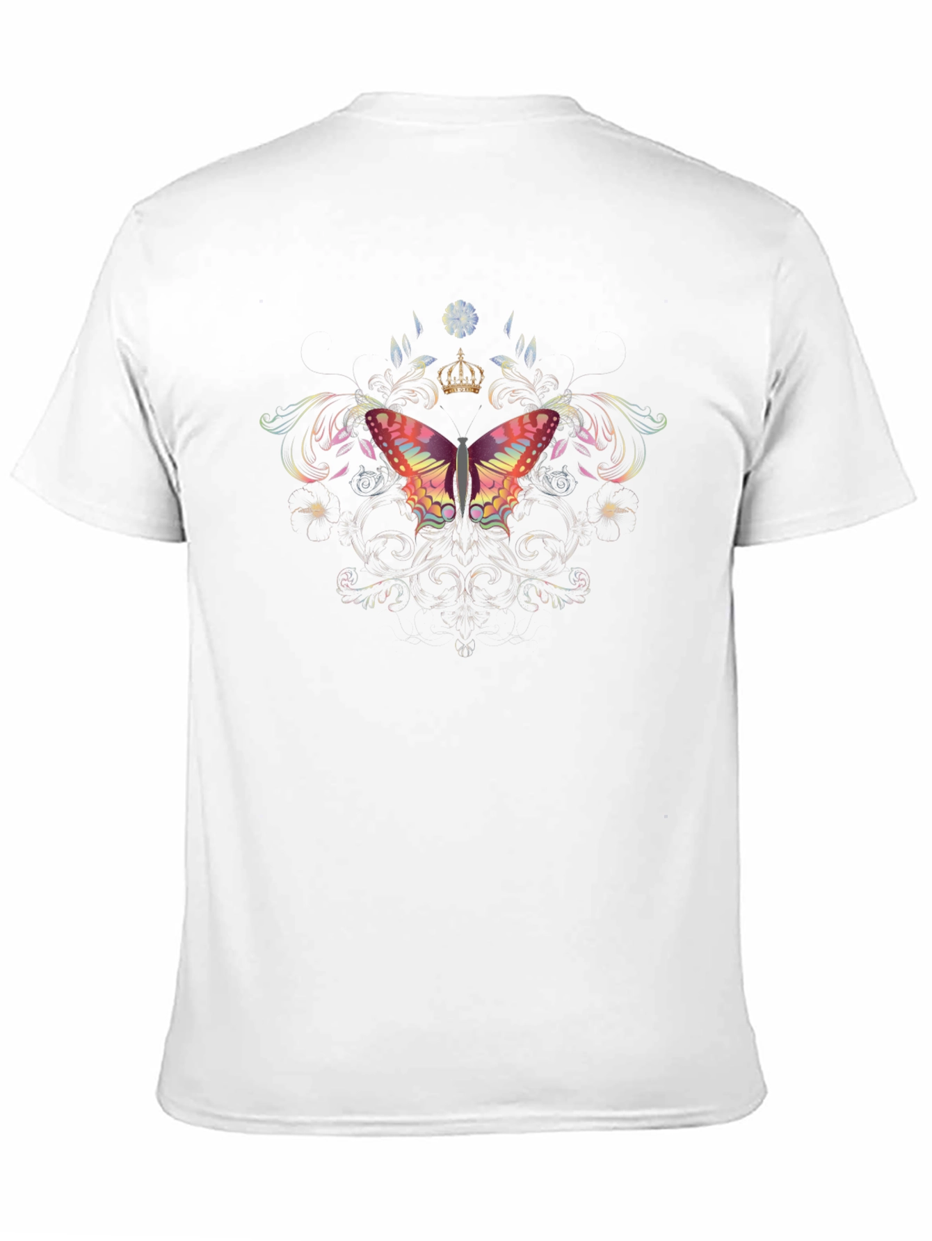 Black Butterfly Crown Black T-Shirt view 11
