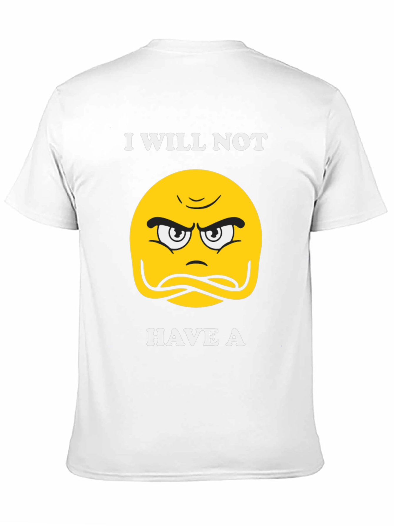 Black Grumpy Emoji T-Shirt view 11