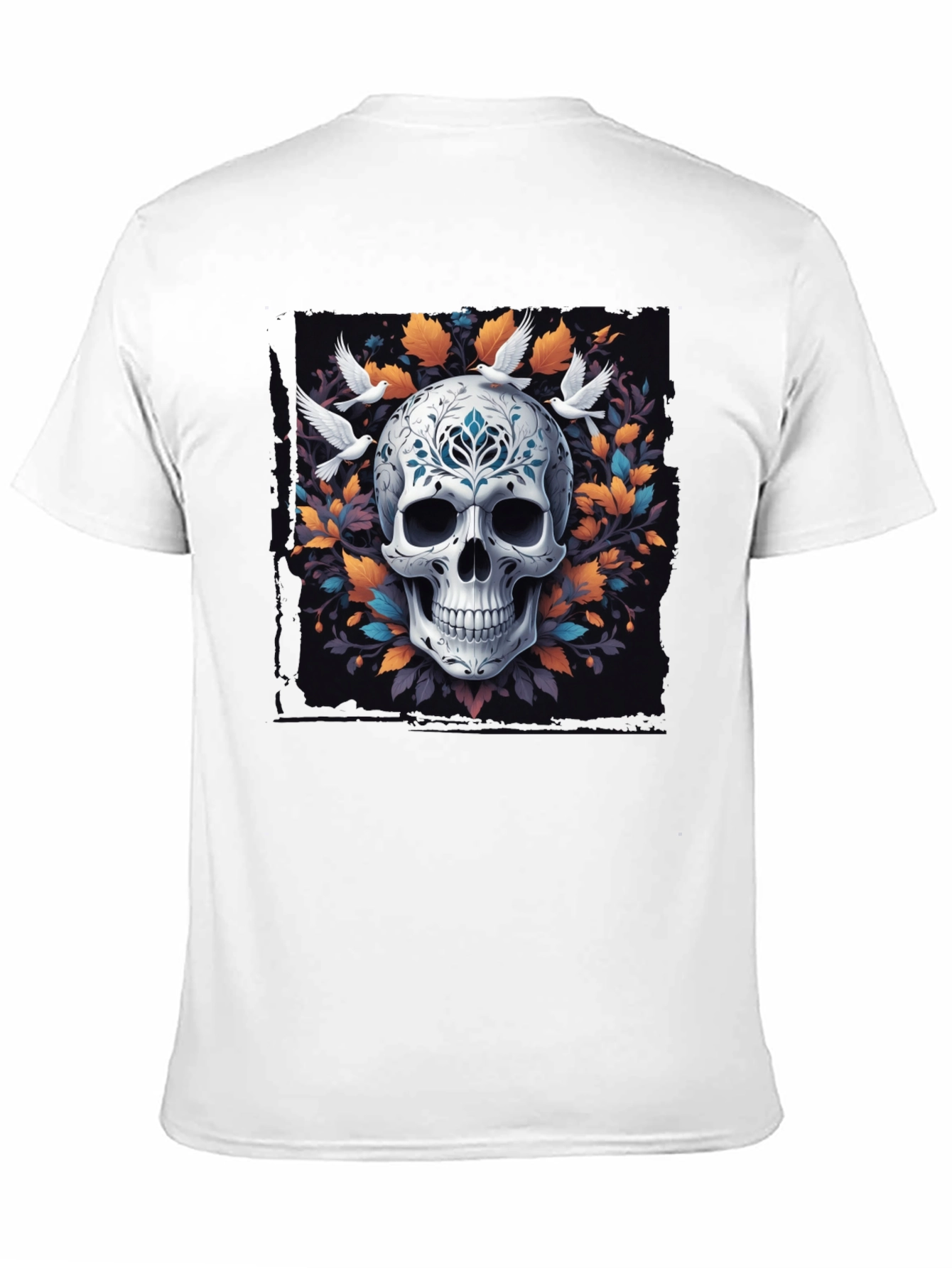 Black Skull & Dove Graphic Tee view 11