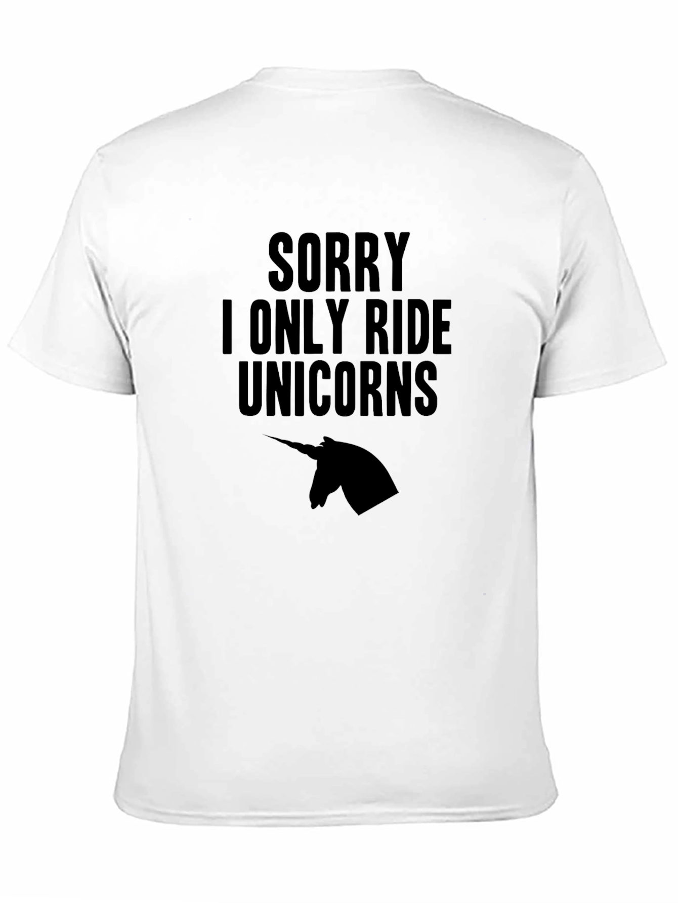 Black Unicorn Rider T-Shirt - Funny Novelty Tee view 11