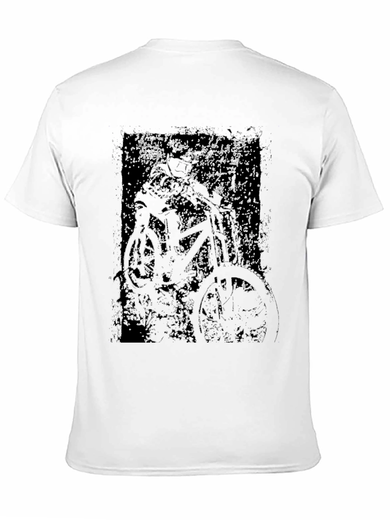 Black Abstract Bike Graphic Tee - Black view 11