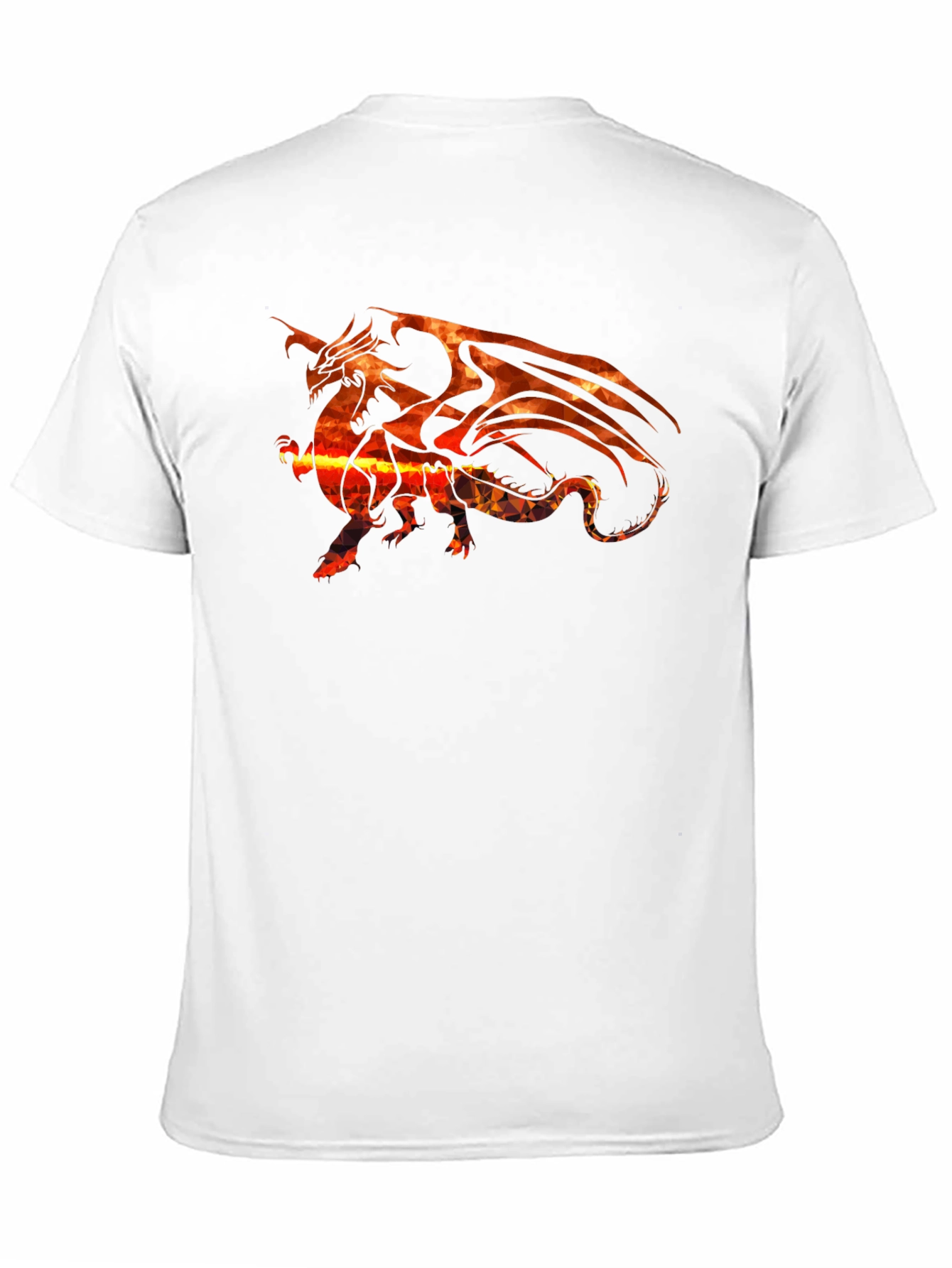 Black Fiery Dragon Graphic Black T-Shirt view 11