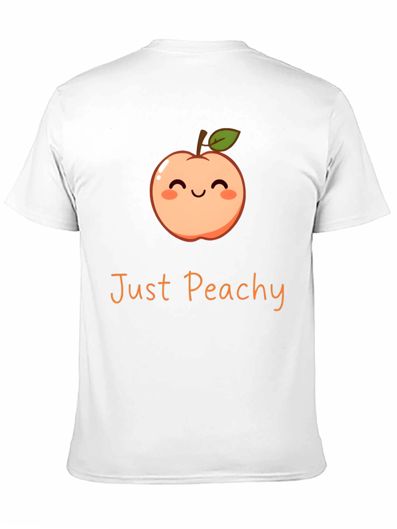 Black Just Peachy Graphic Tee - Cute Fruit T-Shirt view 11