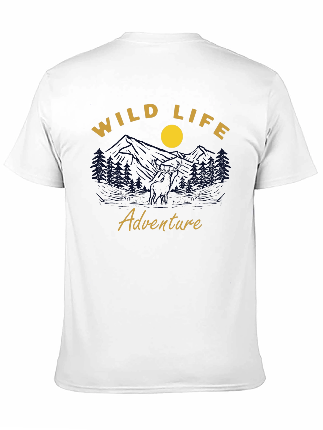 Black Wild Life Adventure Graphic T-Shirt - Men's Black Tee view 11