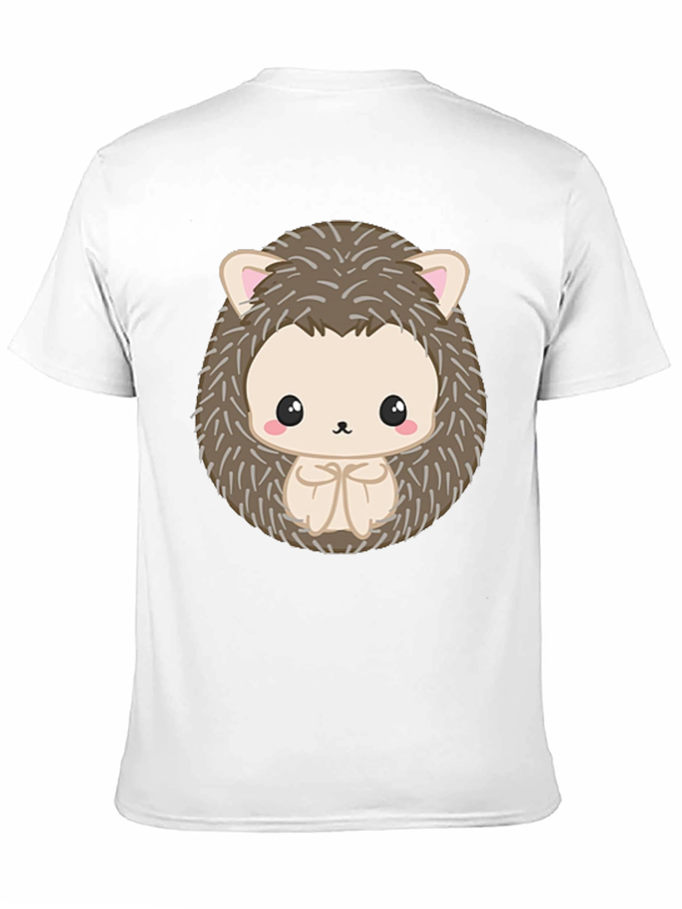 Black Cute Hedgehog Graphic Black T-Shirt view 11