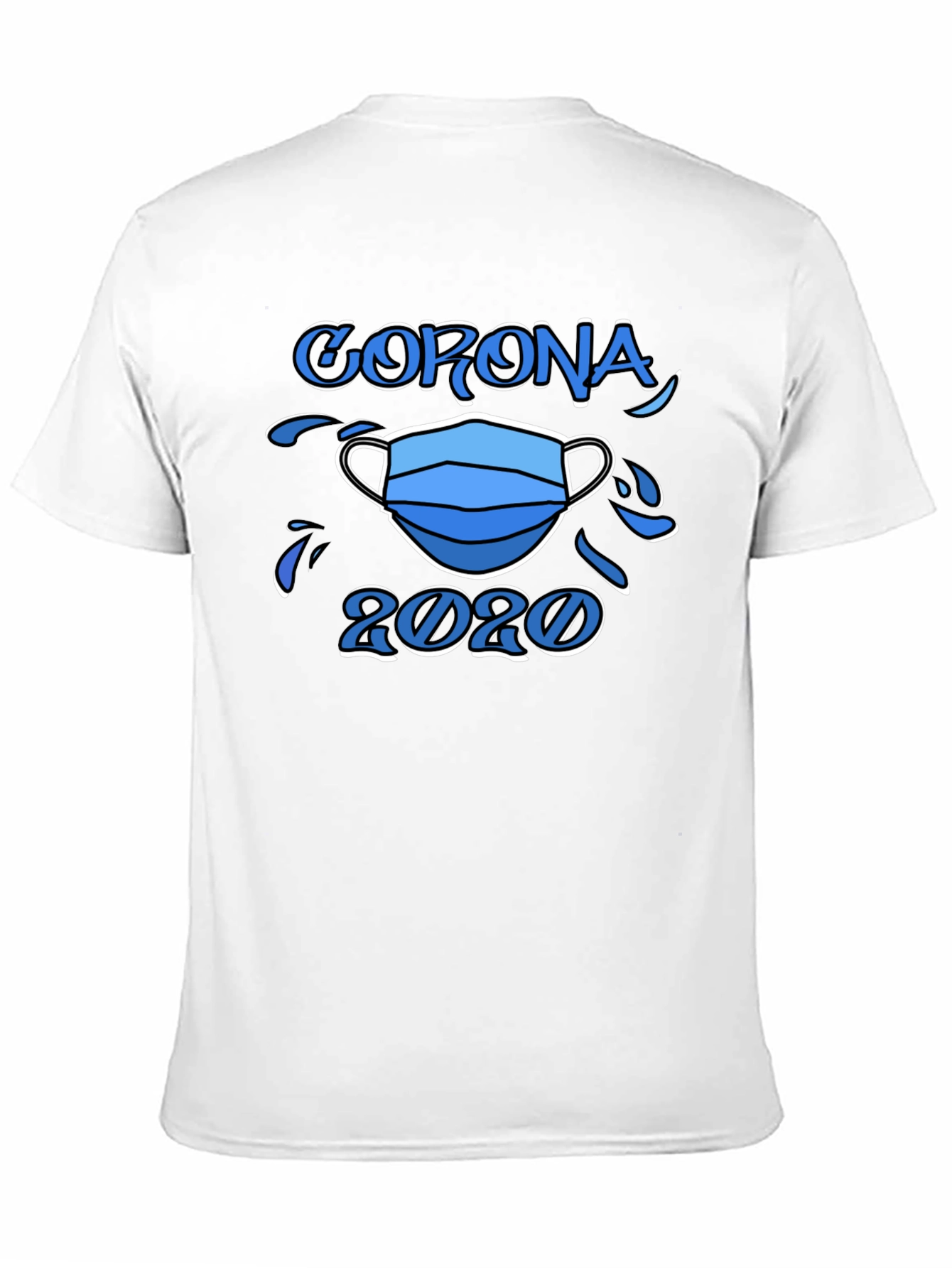 Black Corona 2020 Mask Graphic T-Shirt view 11