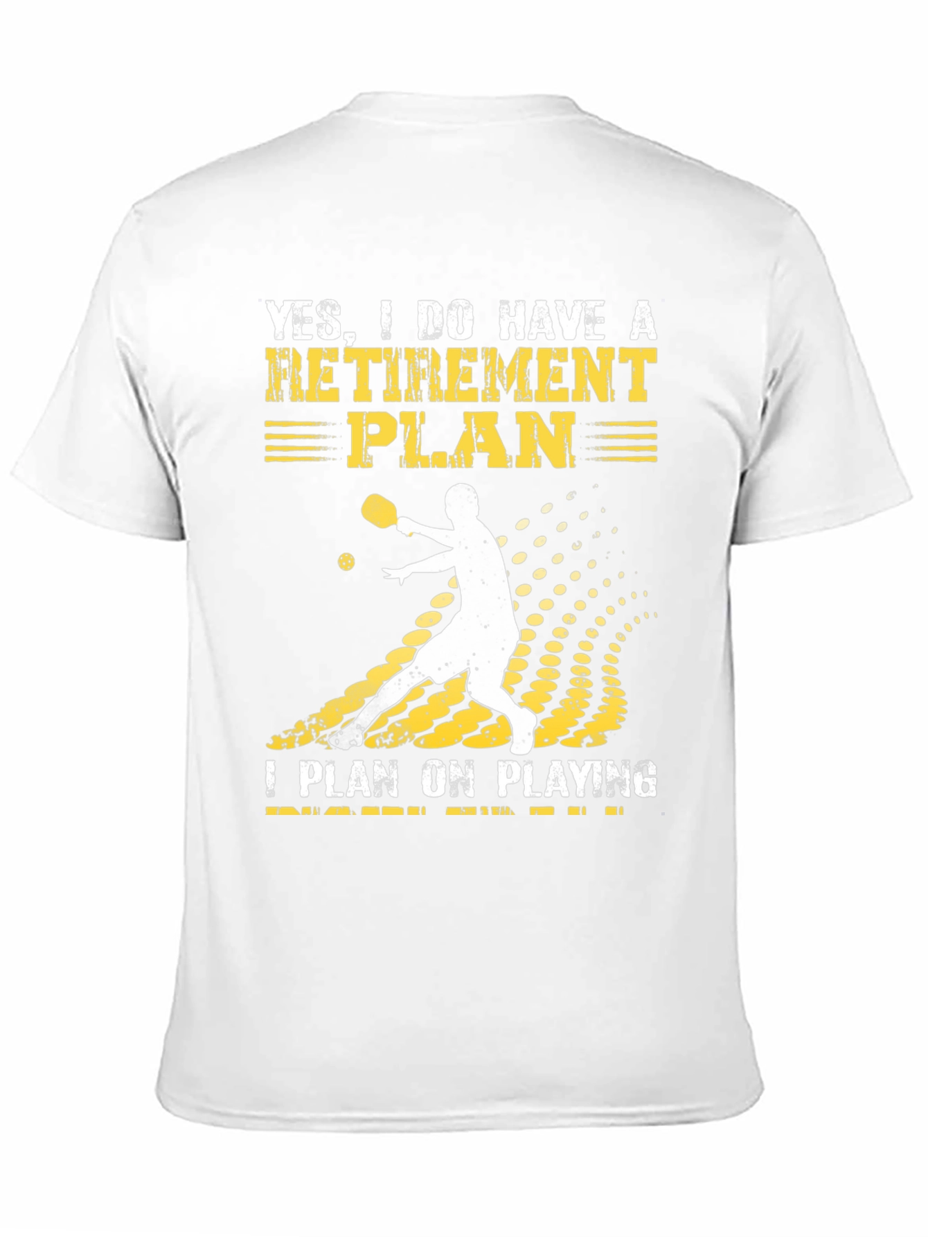 Black Pickleball Retirement Plan T-Shirt view 11