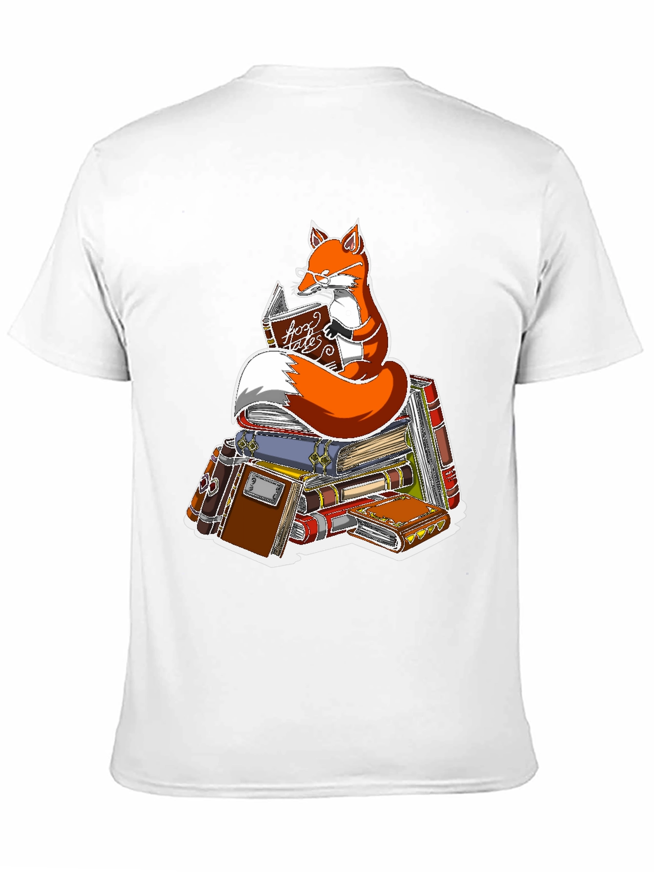 Black Fox Reading Book T-Shirt - Smart Animal Tee view 11