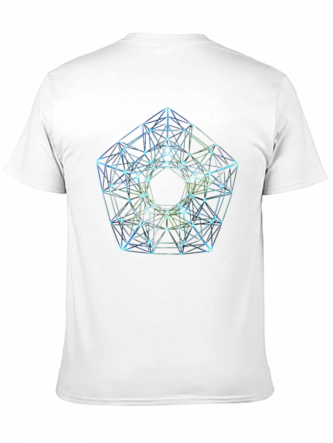 Black Geometric Pattern T-Shirt - Black view 11