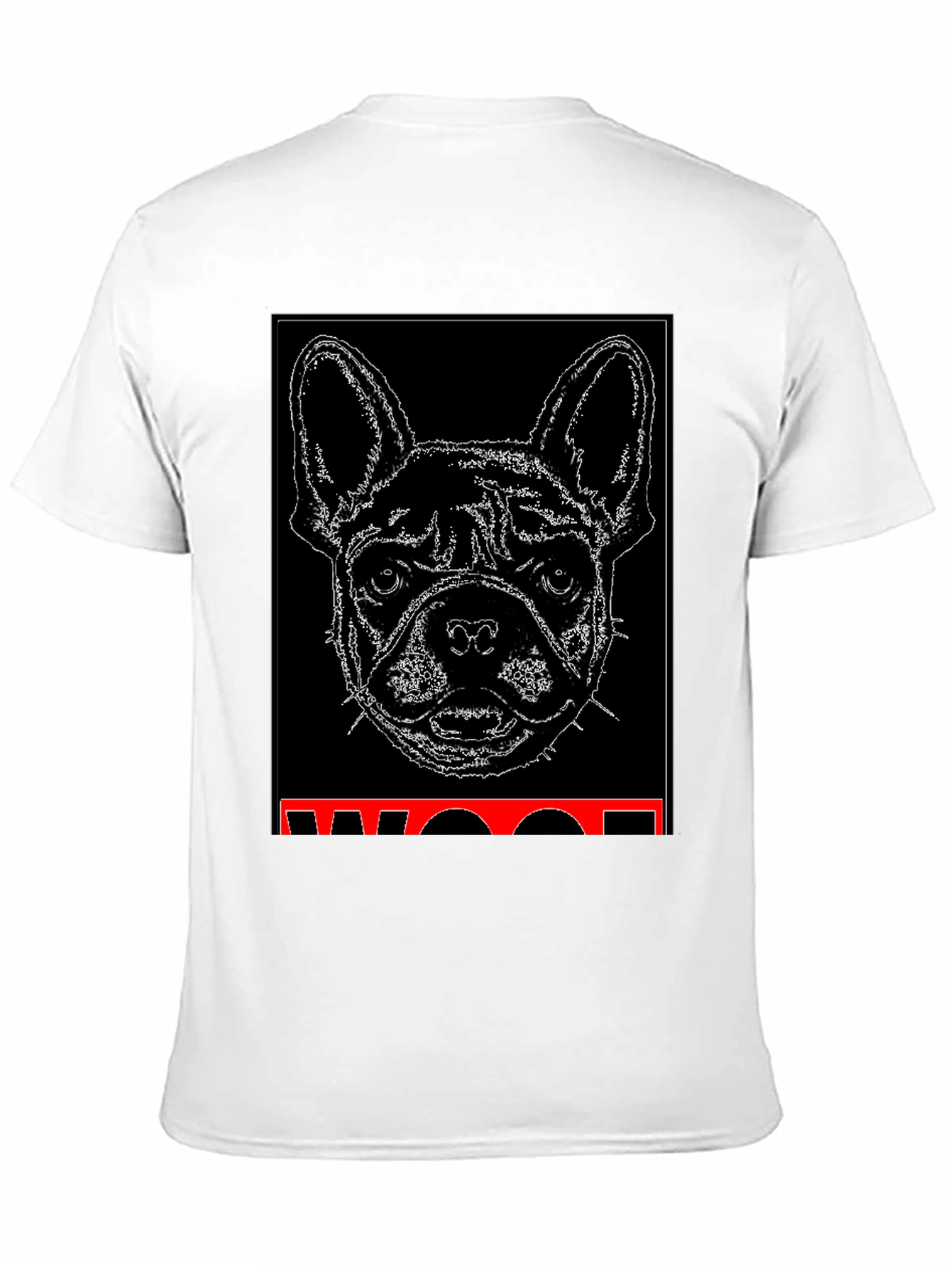 Black Woof Dog Graphic Black T-Shirt view 11