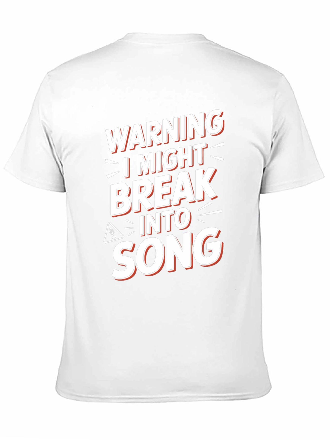 Black Warning I Might Break Into Song Graphic Tee view 11