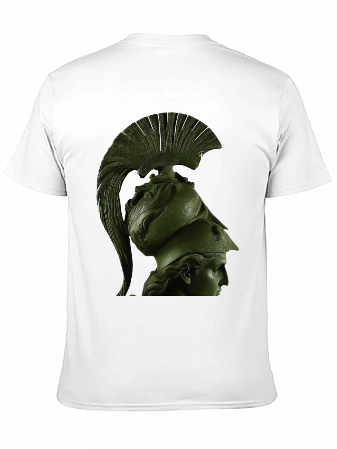 Black Spartan Helmet Graphic Tee - Black Cotton T-Shirt view 11