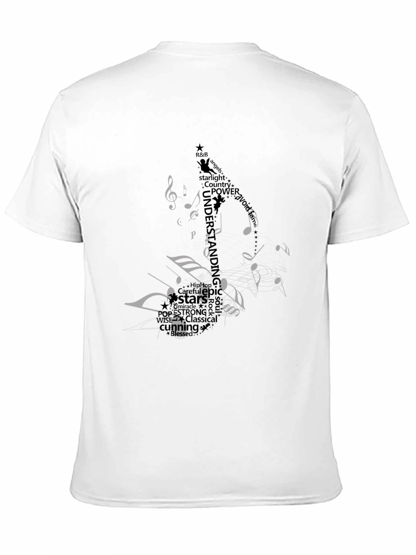Black Musical Note Graphic Black T-Shirt view 11