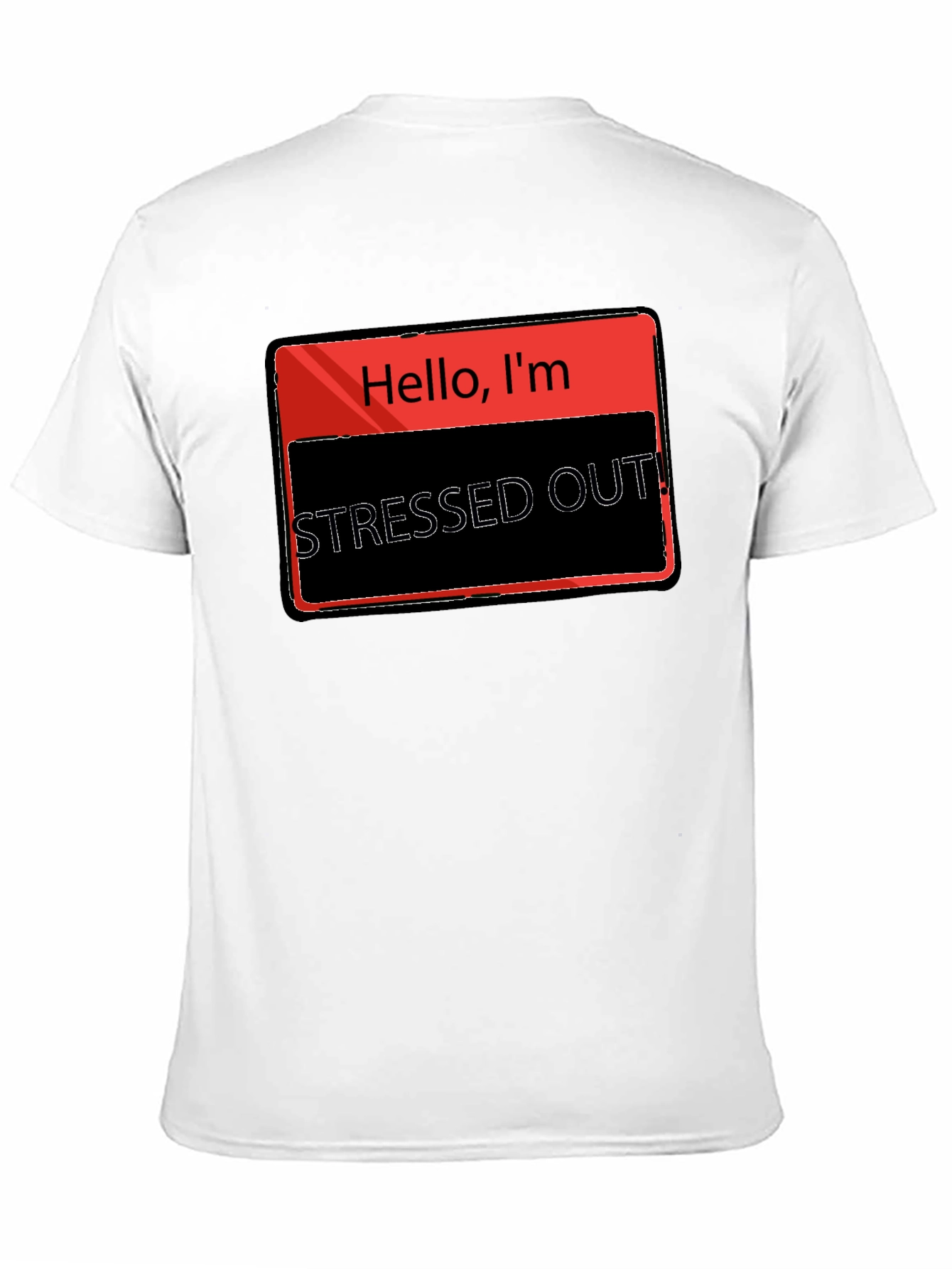 Black Stressed Out T-Shirt - Funny Graphic Tee view 11