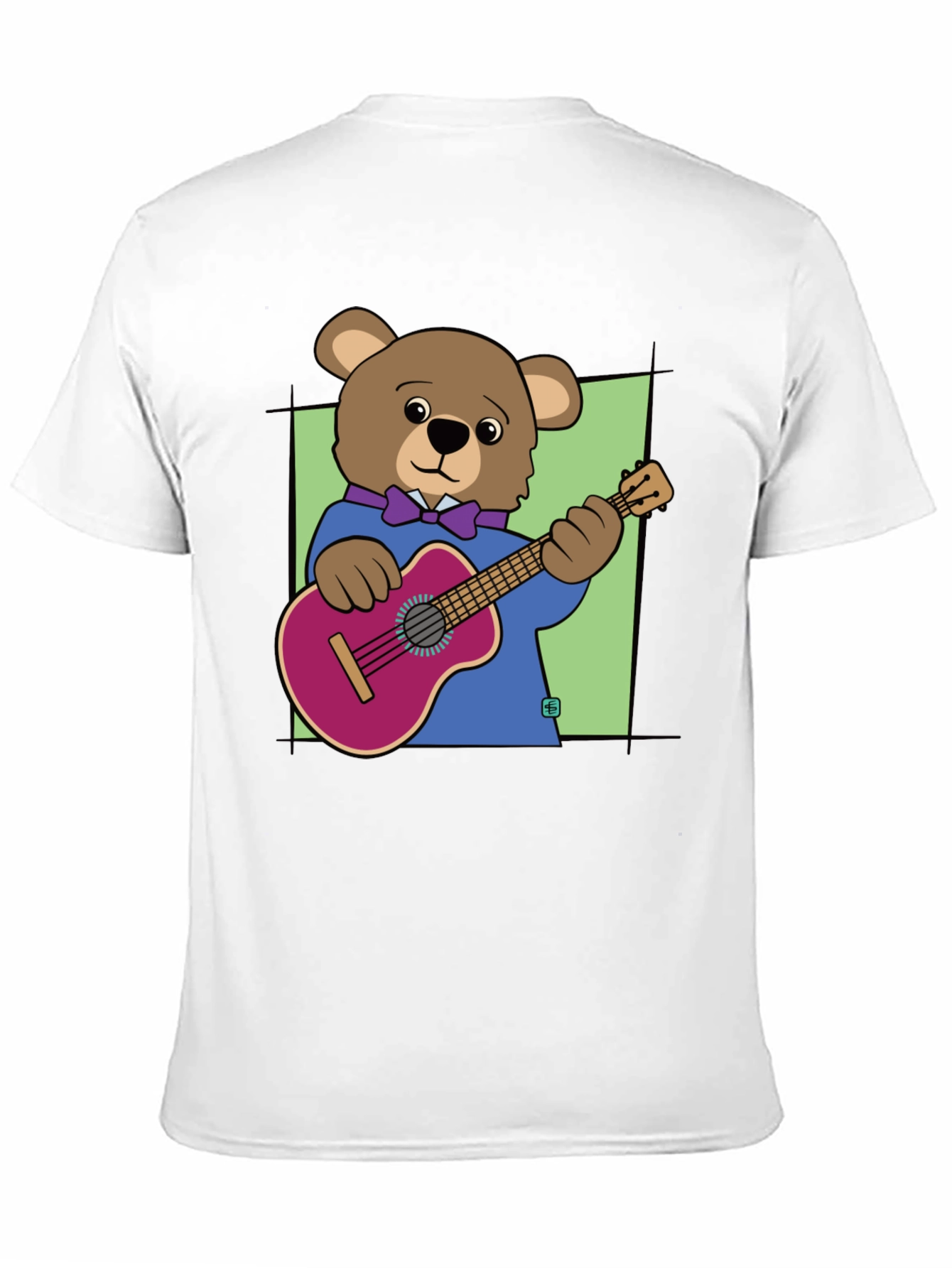 Black Bear Playing Guitar Graphic Tee - Cool Musician T-Shirt view 11