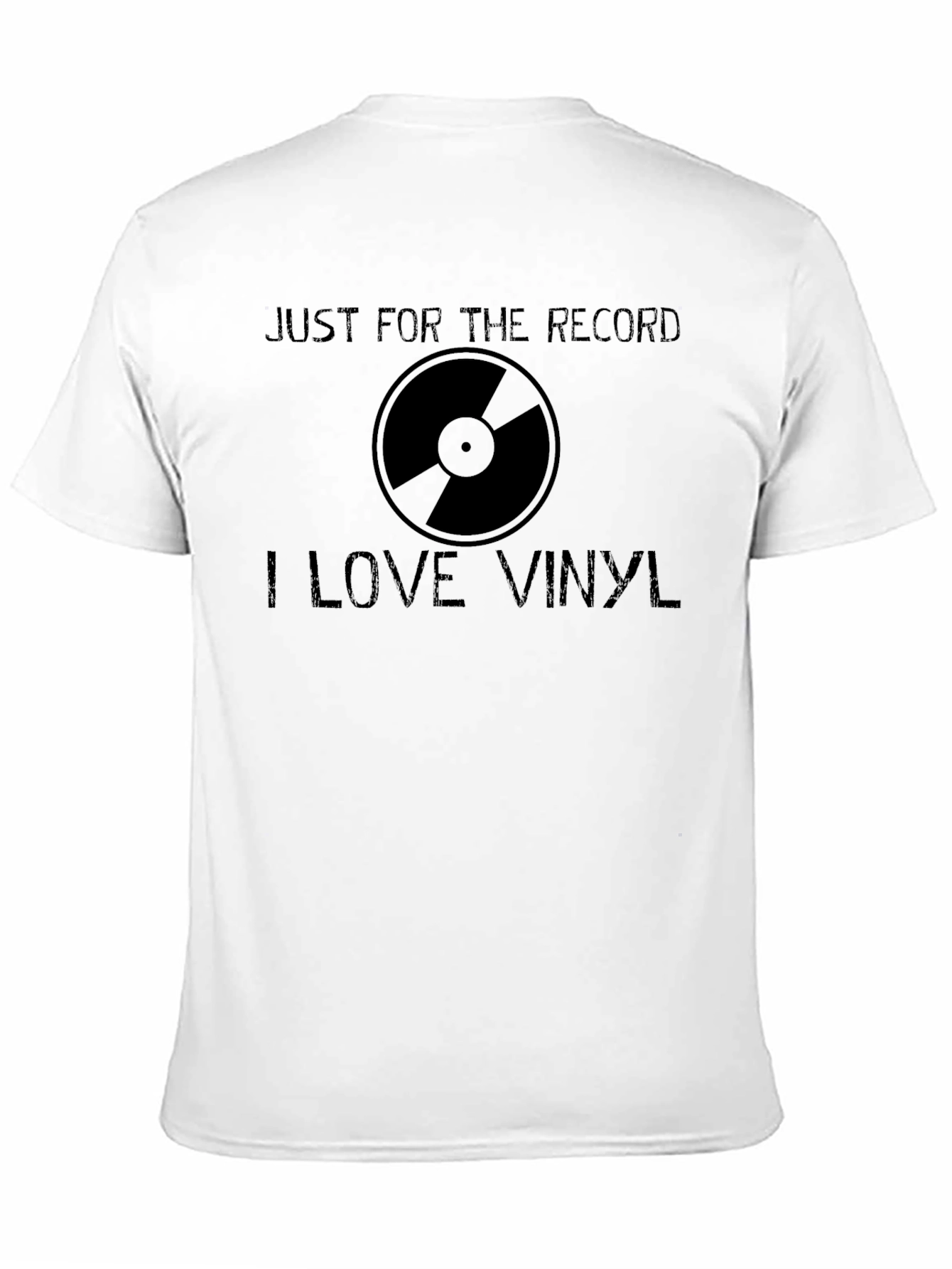 Black Just For The Record I Love Vinyl T-Shirt view 11