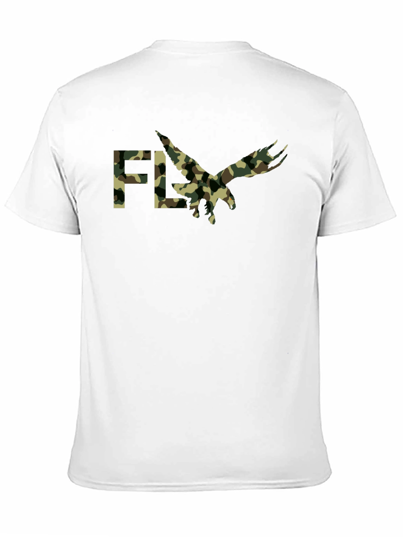 Black Camouflage FLY Eagle Graphic T-Shirt view 11