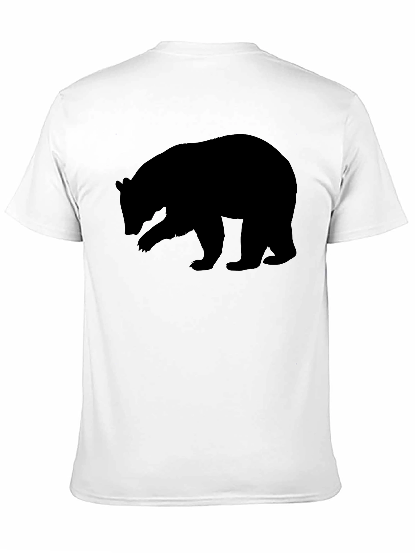 Black Men's Black Bear Silhouette Graphic Tee - Casual Style view 11