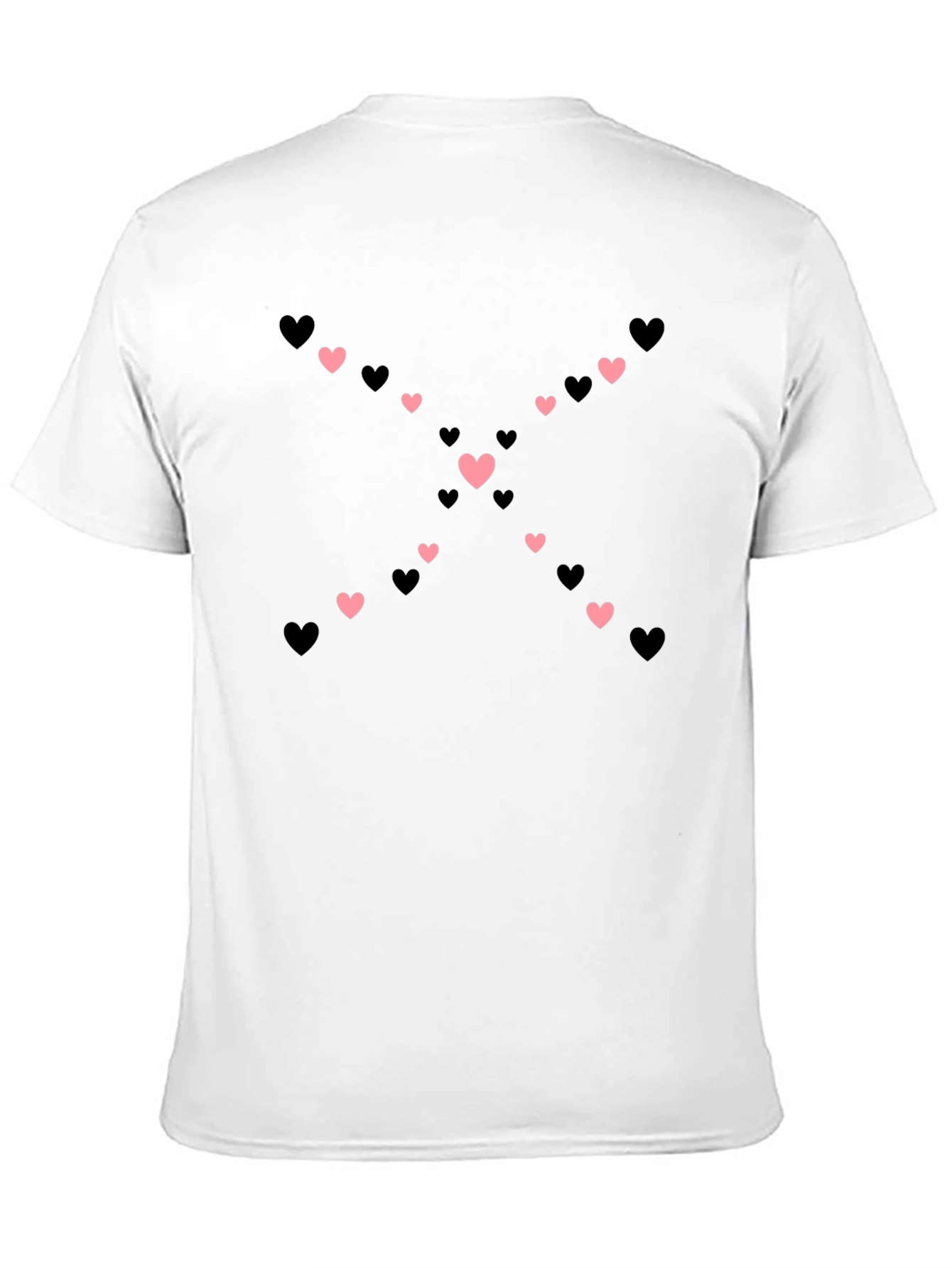 Black Heart Cross T-Shirt - Black Crew Neck Tee view 11